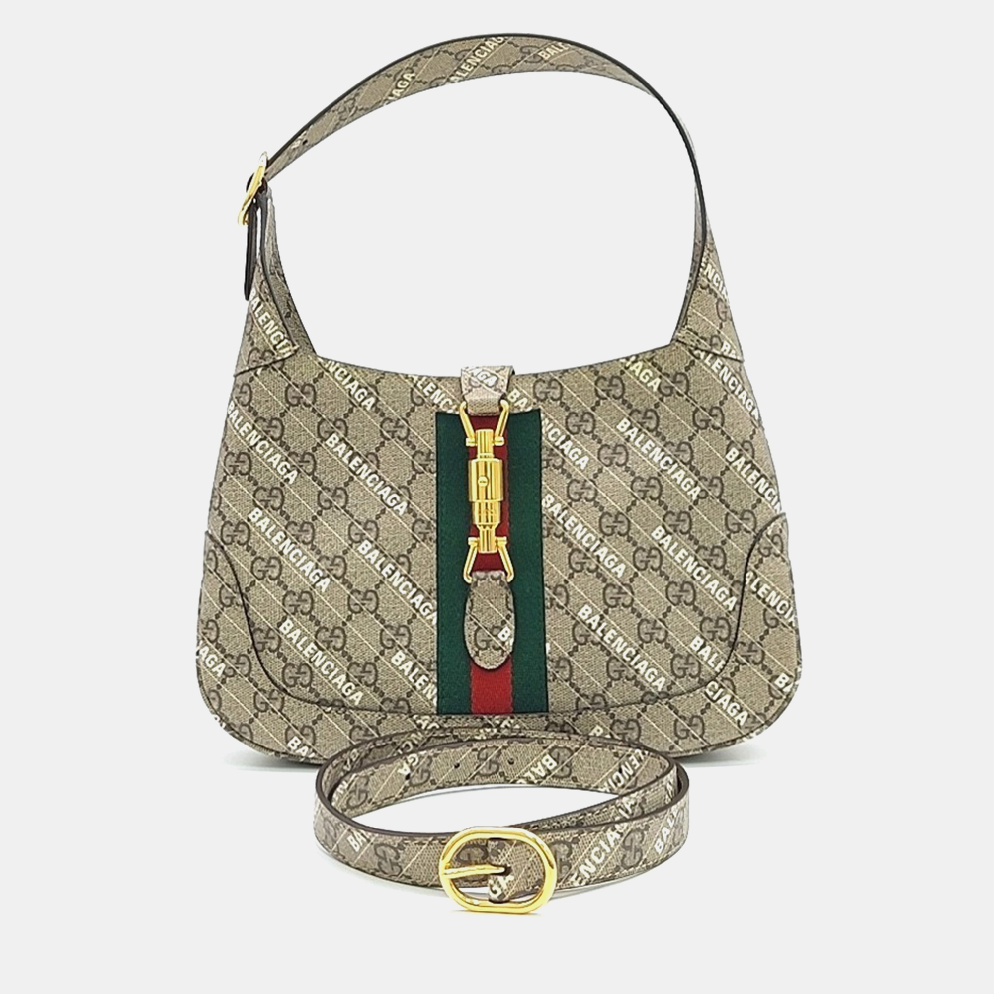 

Gucci X Balenciaga Hacker Project Jackie 1961 Small Hobo Bag, Beige