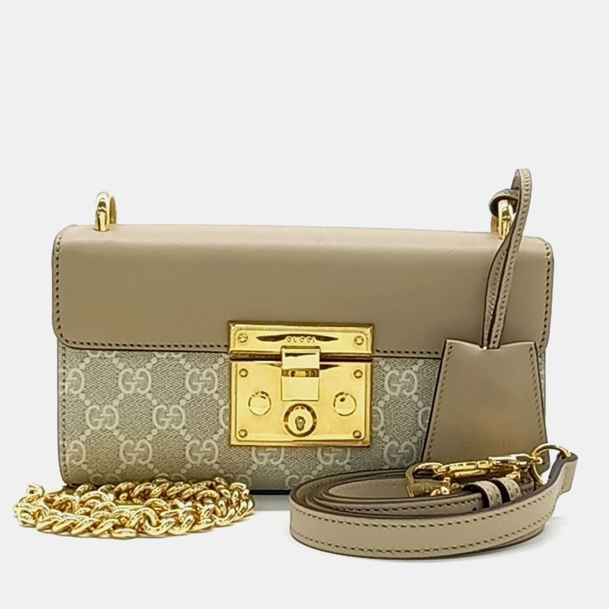 

Gucci padlock mini shoulder bag, Beige