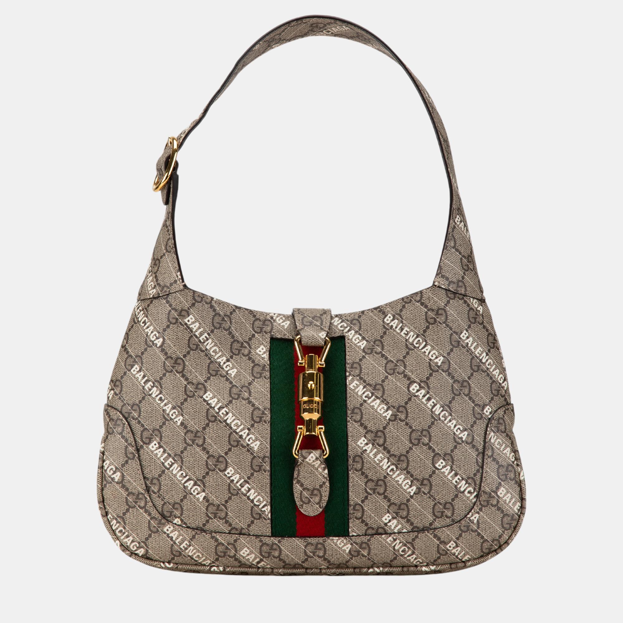 

Gucci Beige/Brown Small The Hacker Project GG Supreme Jackie 1961