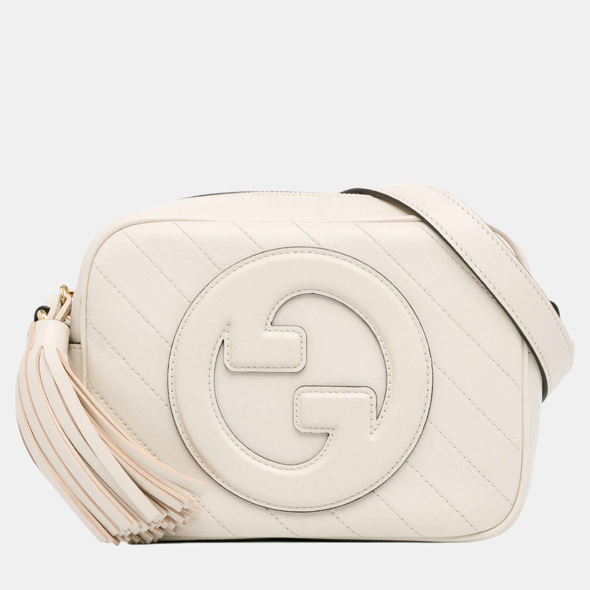 

Gucci White Small Blondie Crossbody Bag