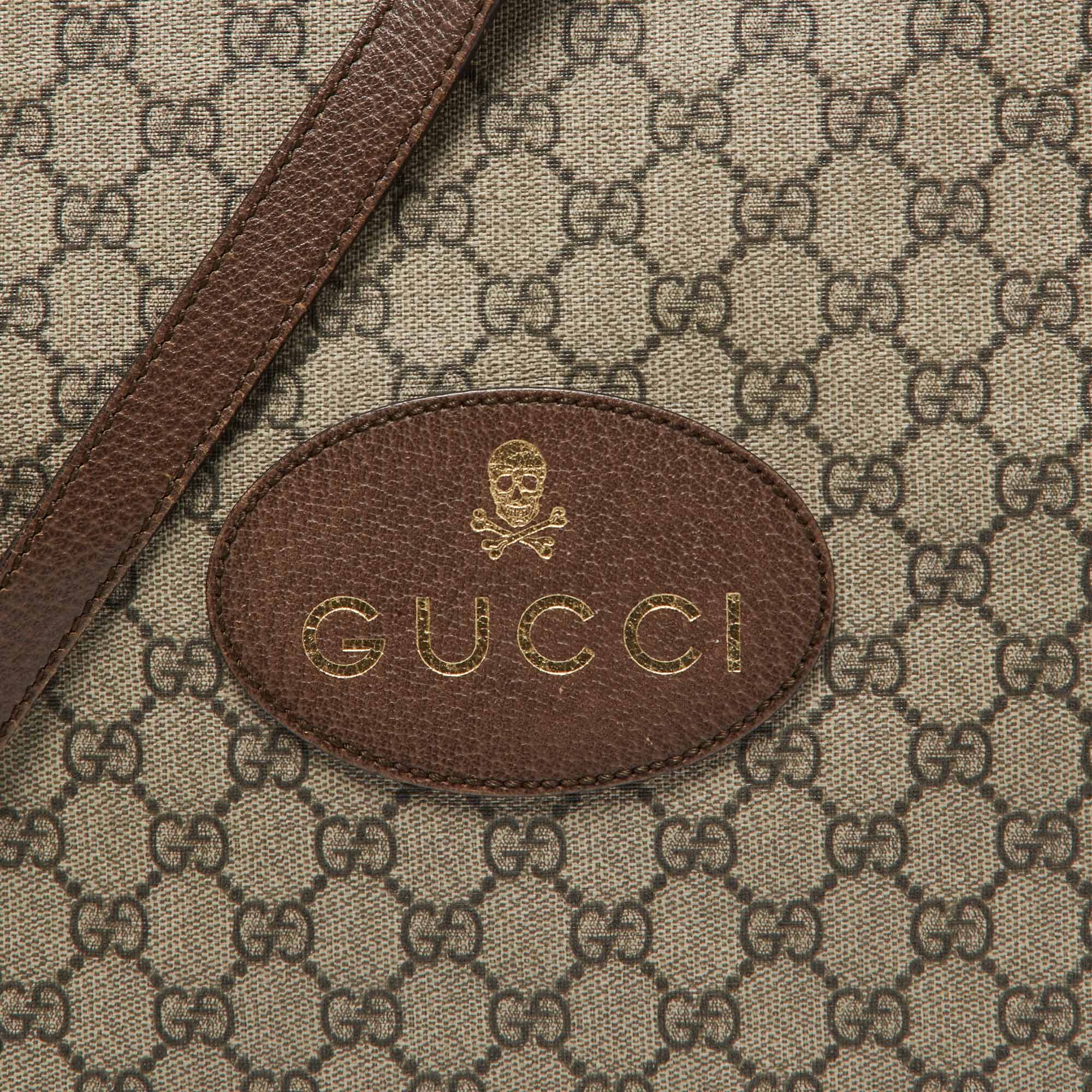 Gucci Beige/Brown GG Supreme Canvas and Leather Neo Vintage Tote 