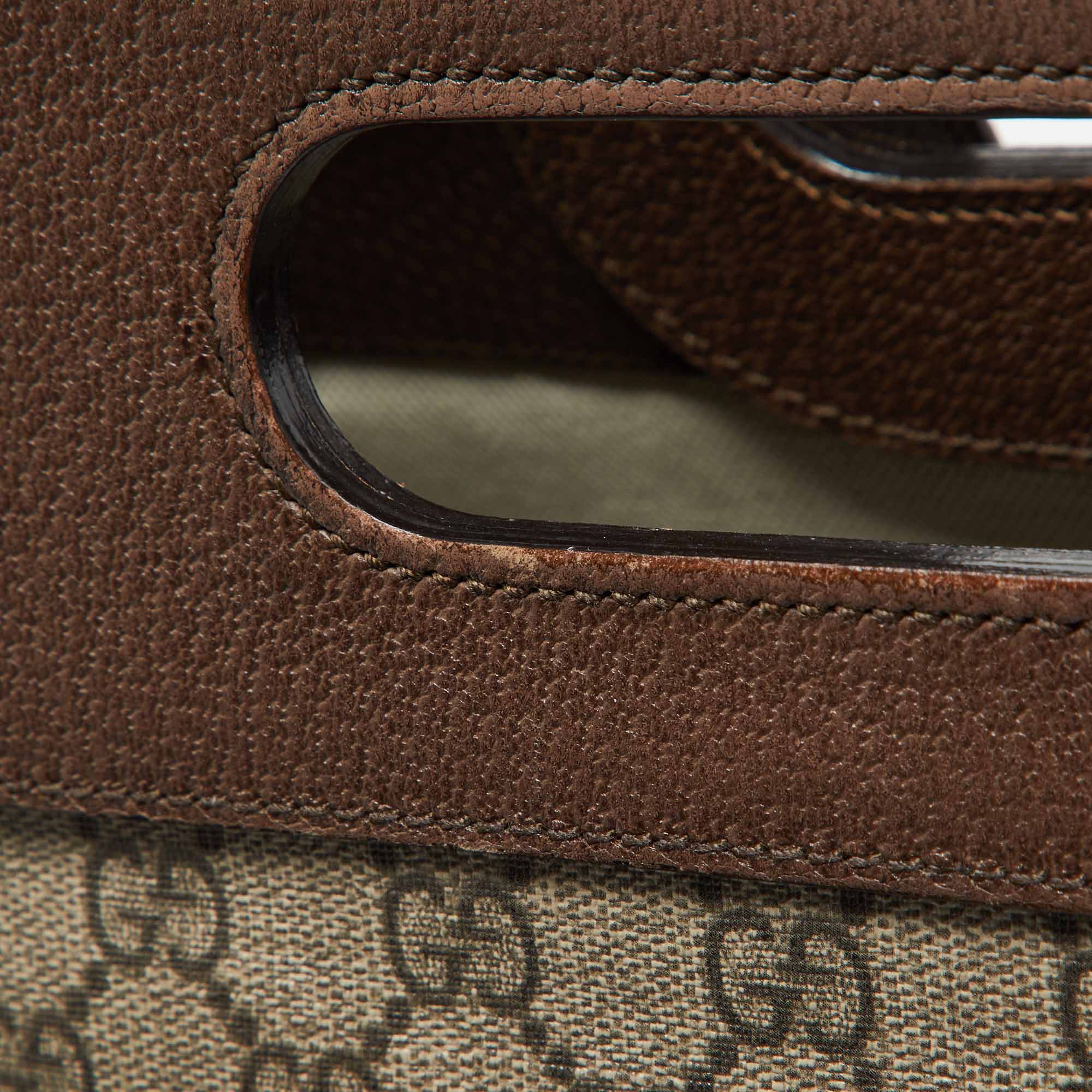 Gucci Beige/Brown GG Supreme Canvas and Leather Neo Vintage Tote 