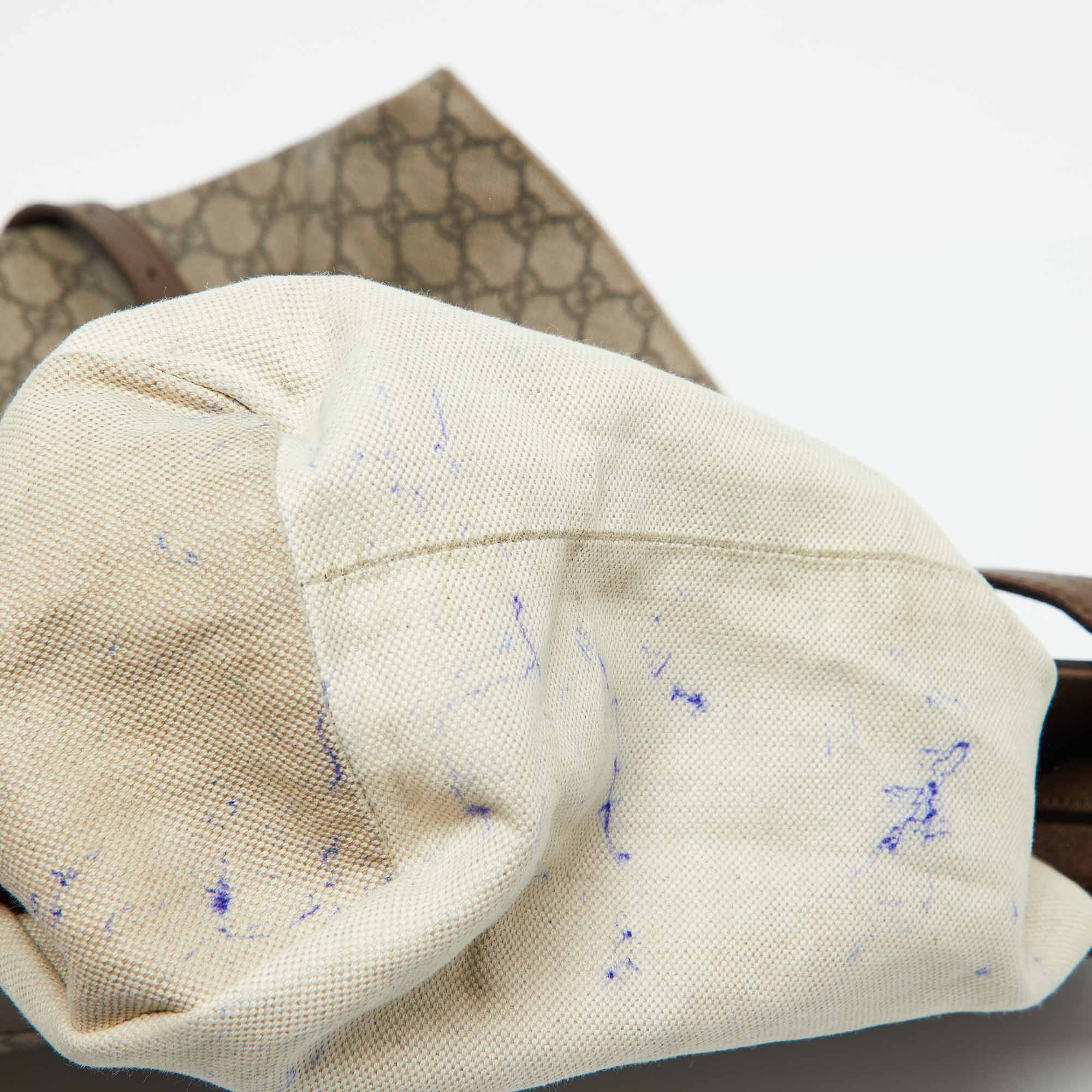 Gucci Beige/Brown GG Supreme Canvas and Leather Neo Vintage Tote 