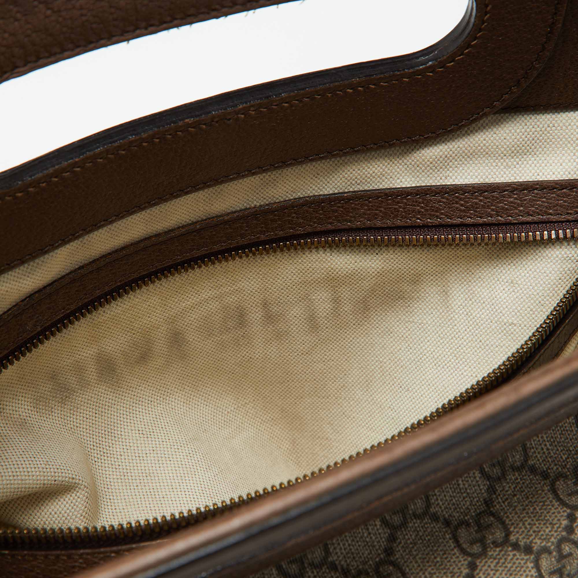 Gucci Beige/Brown GG Supreme Canvas and Leather Neo Vintage Tote 