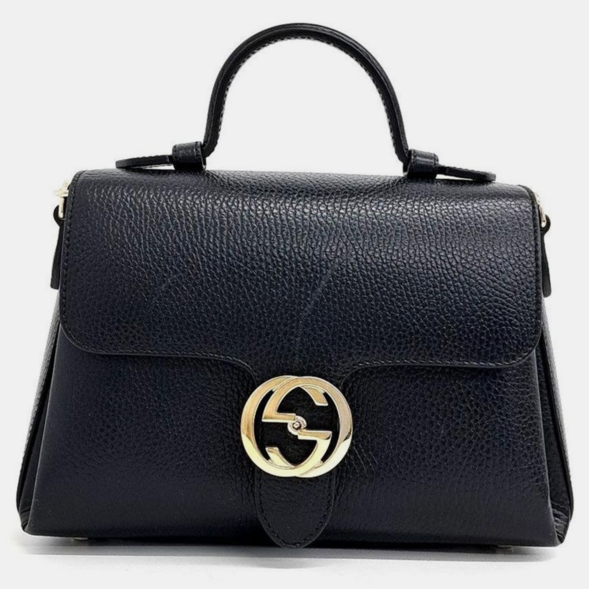 

Gucci Interlocking Top Handle Tote and Shoulder Bag, Black