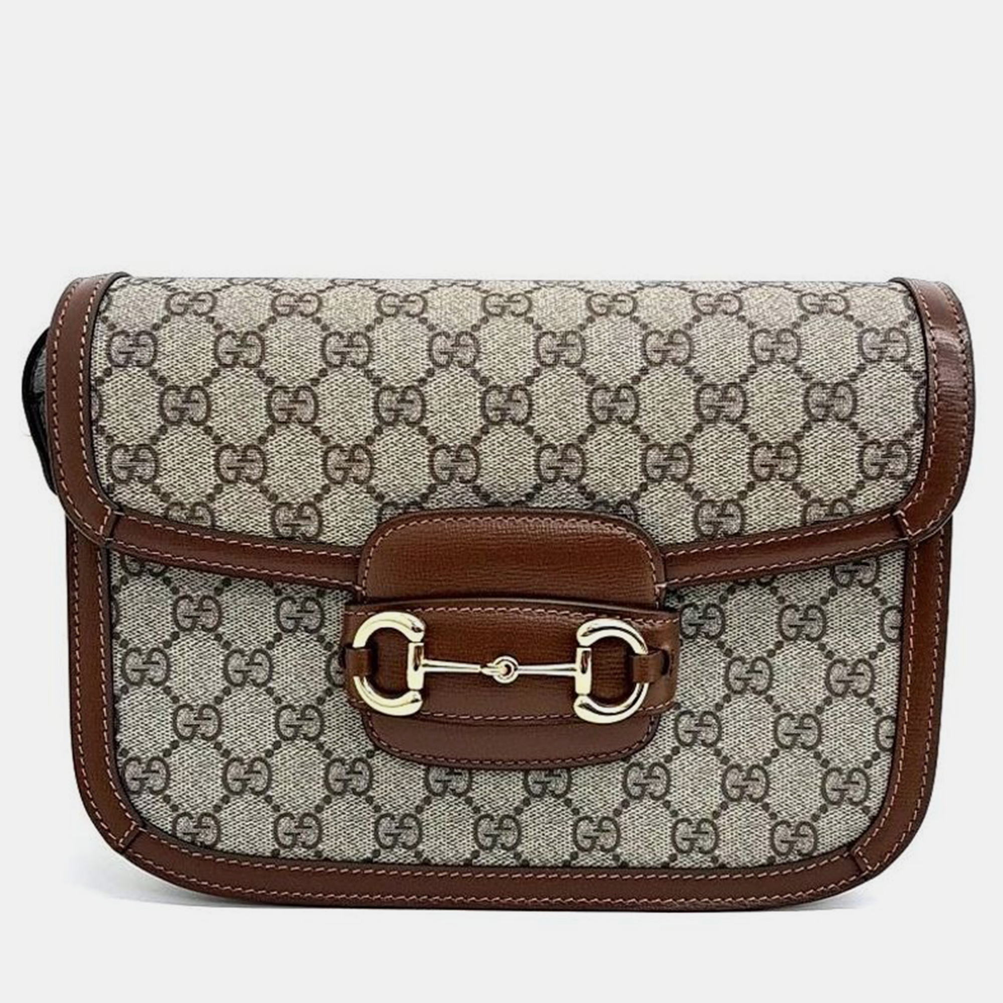 

Gucci 1955 Horsebit Shoulder Bag, Beige