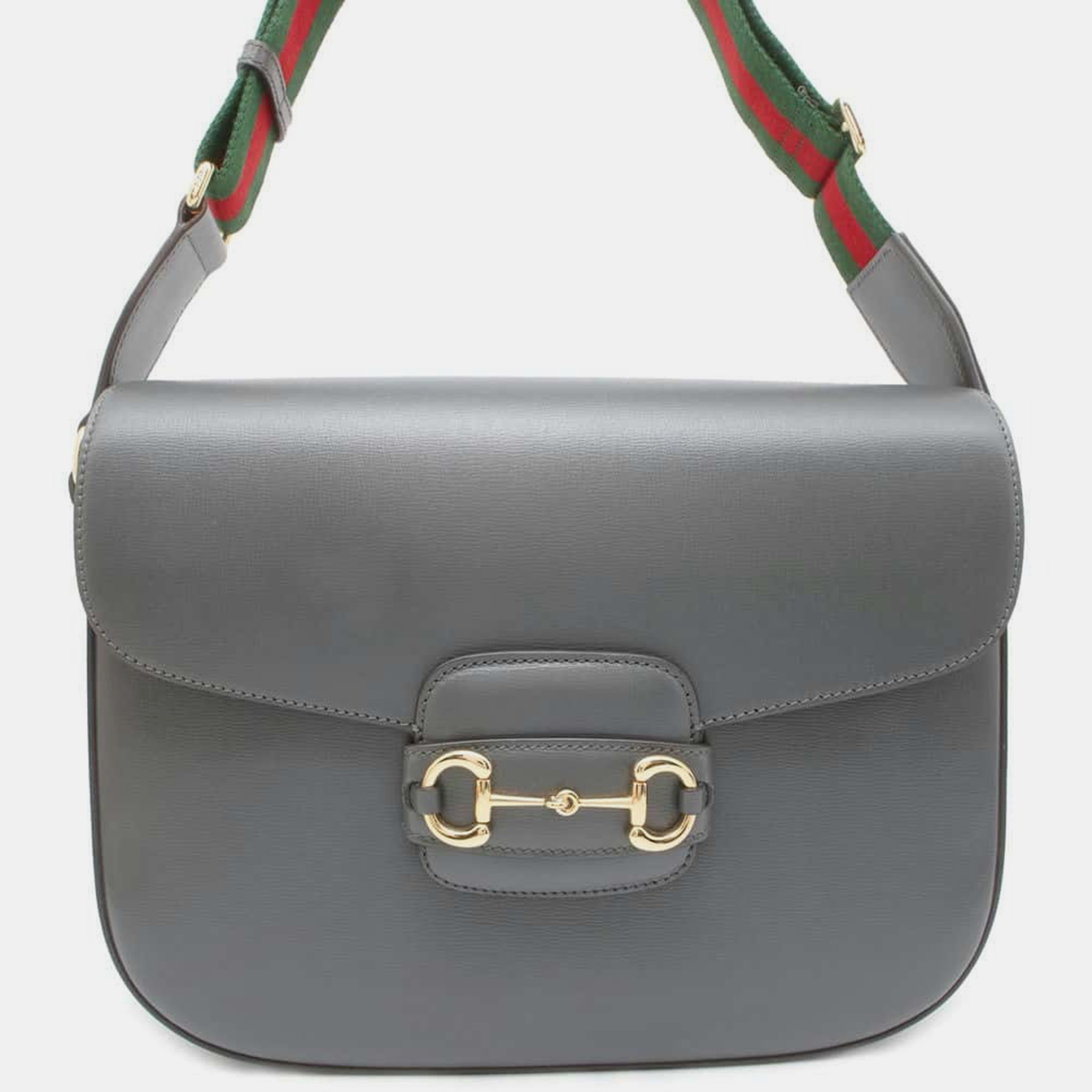 

Gucci Gray Leather Horsebit 1955 Shoulder Bag, Grey