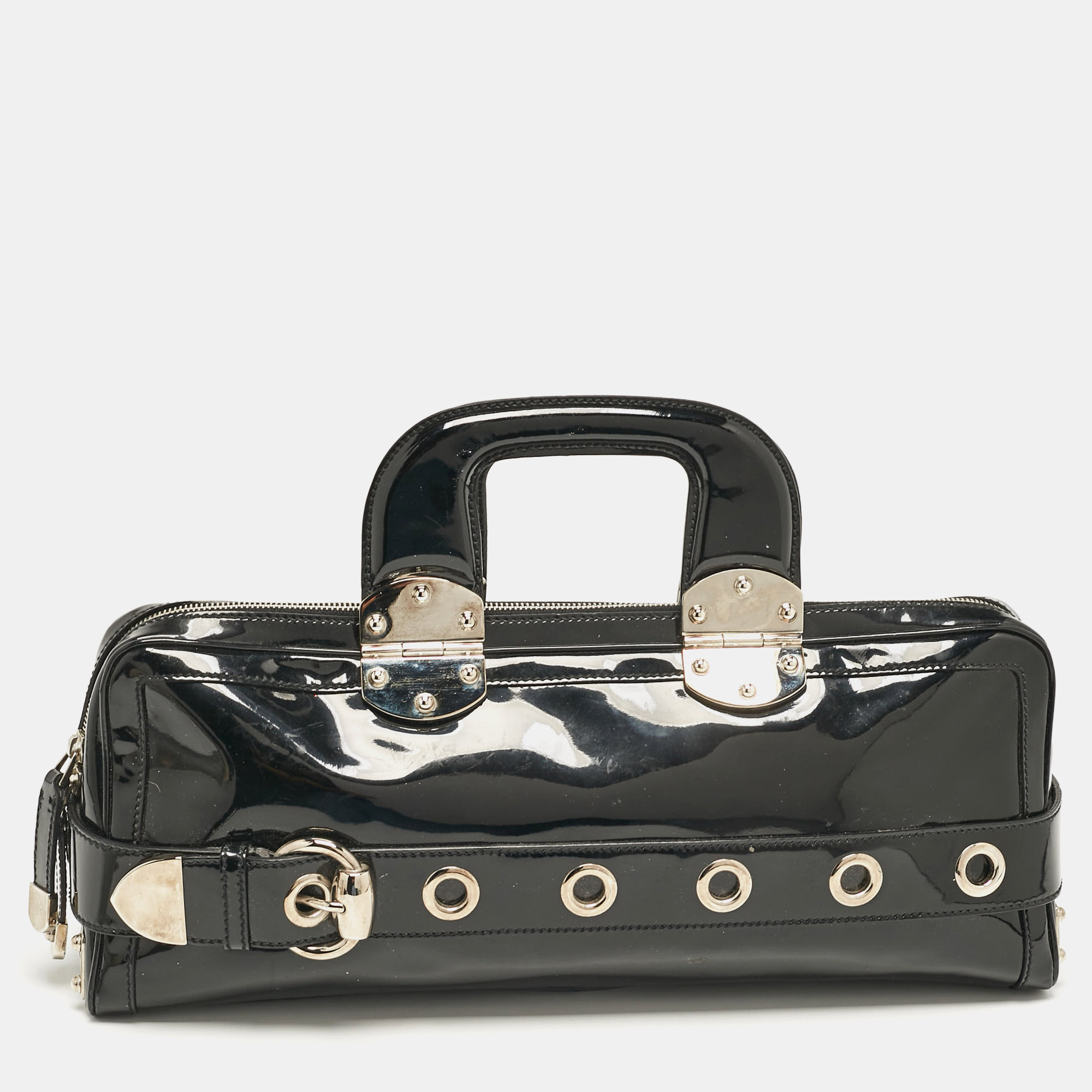 

Gucci Black Patent Leather Romy Boston Bag