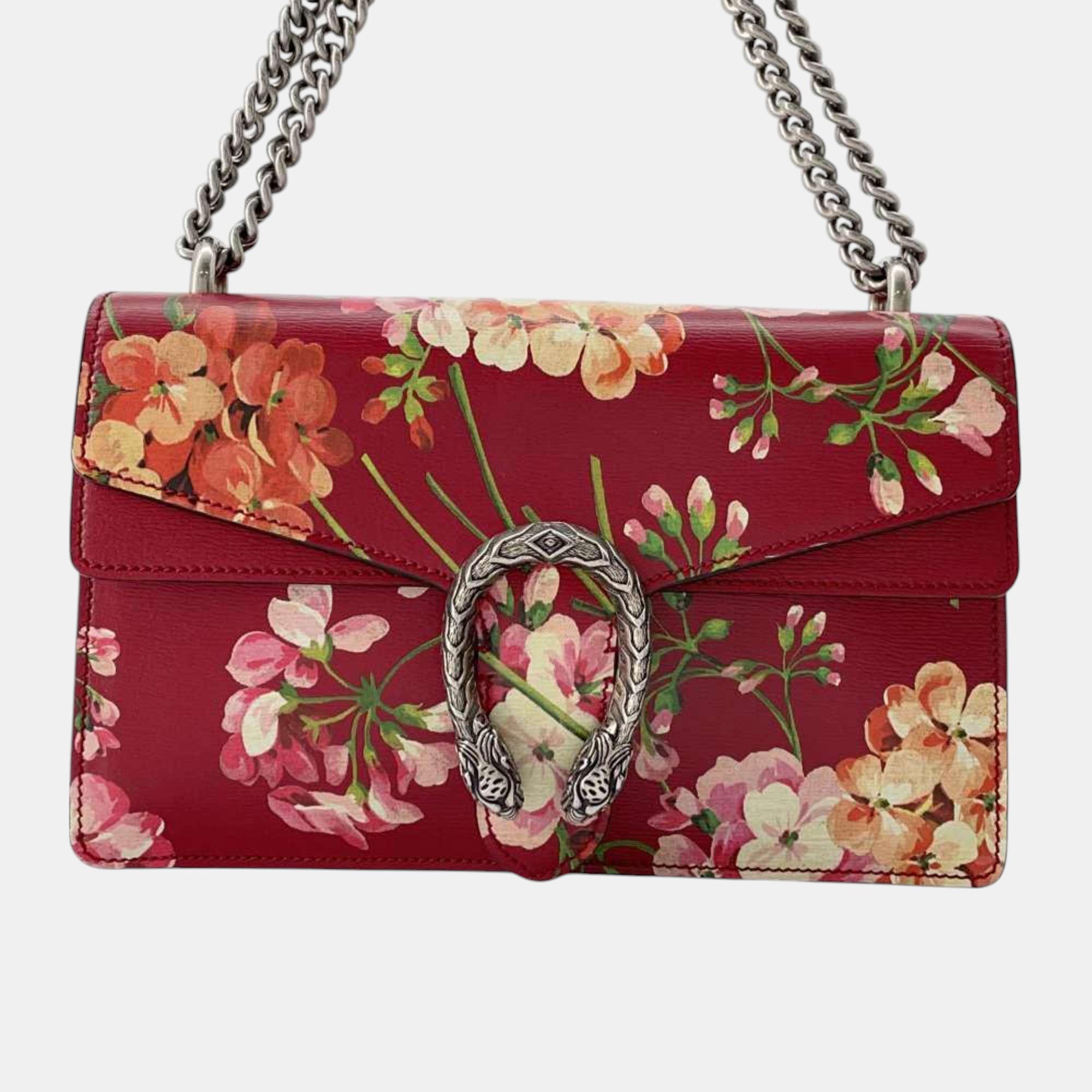 

Gucci Flower Dionysus Chain Shoulder Bag, Red