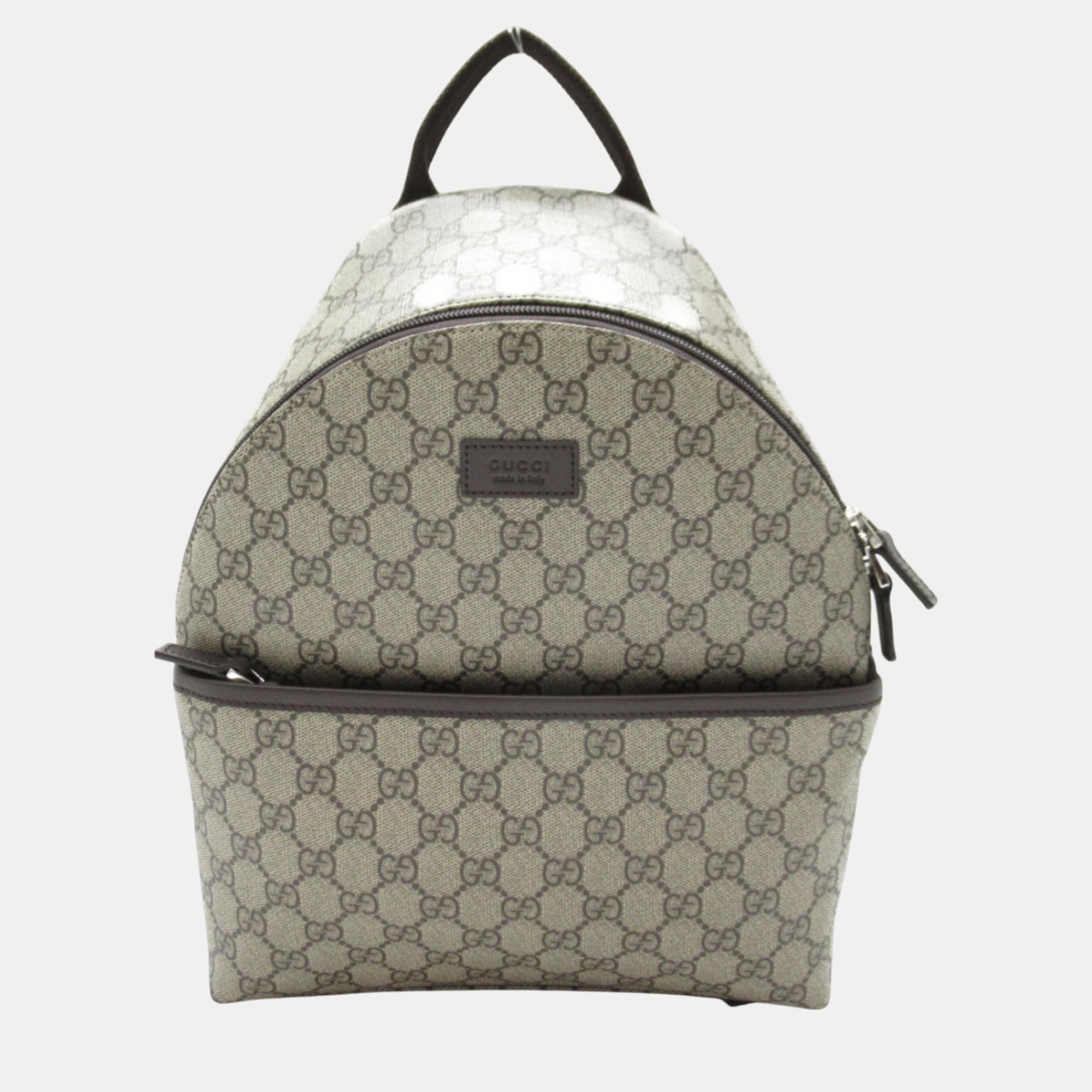 

Gucci Brown GG Canvas Double G Geometric Backpack