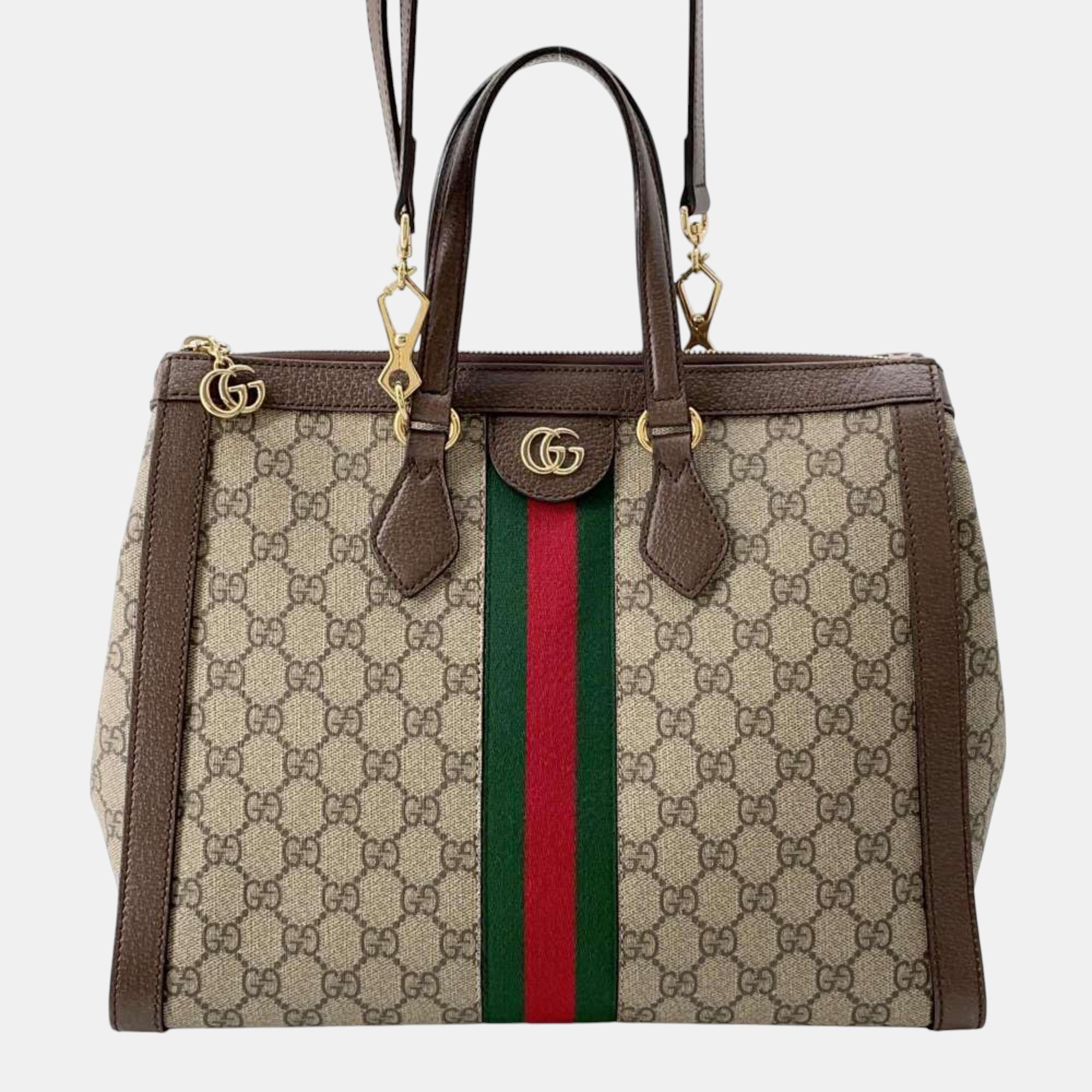 

Gucci Ophidia Medium GG Supreme Handbag, Beige