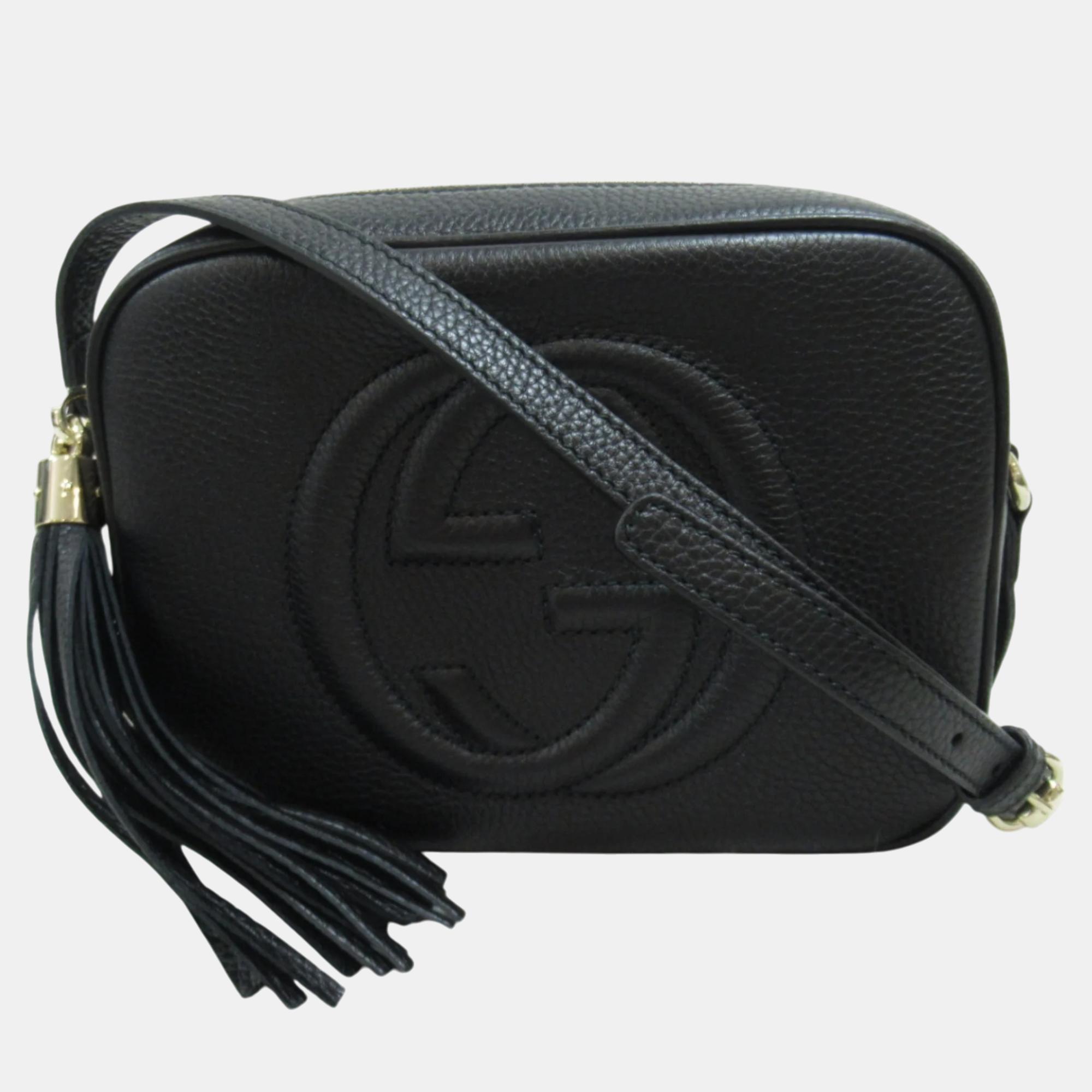 

Gucci Black leather GG Soho Small Disco Bag