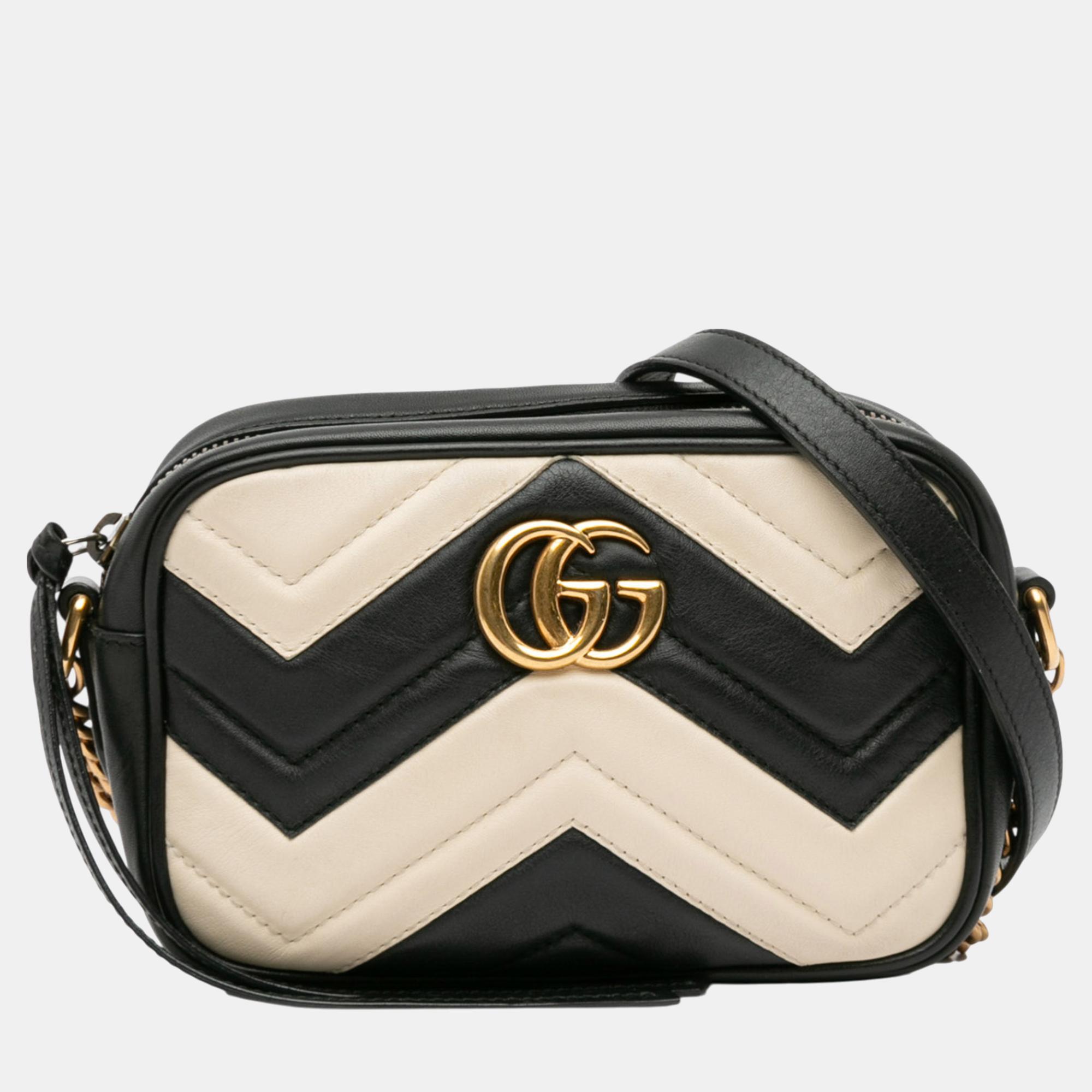 

Gucci Mini GG Marmont Matelasse Crossbody Bag, Black