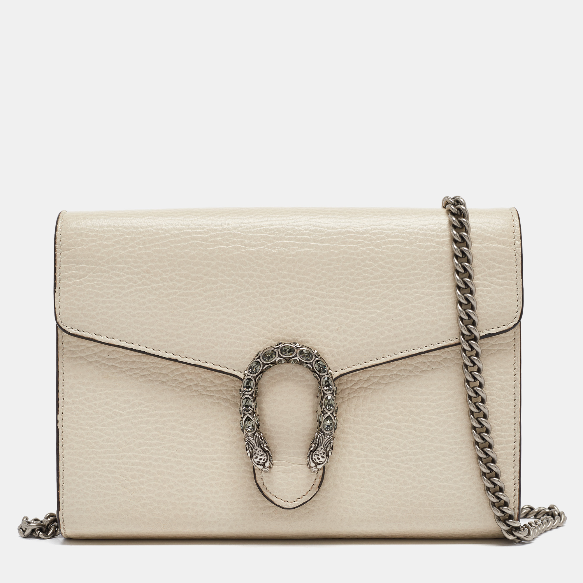 

Gucci Off White Leather Mini Crystals Dionysus Shoulder Bag