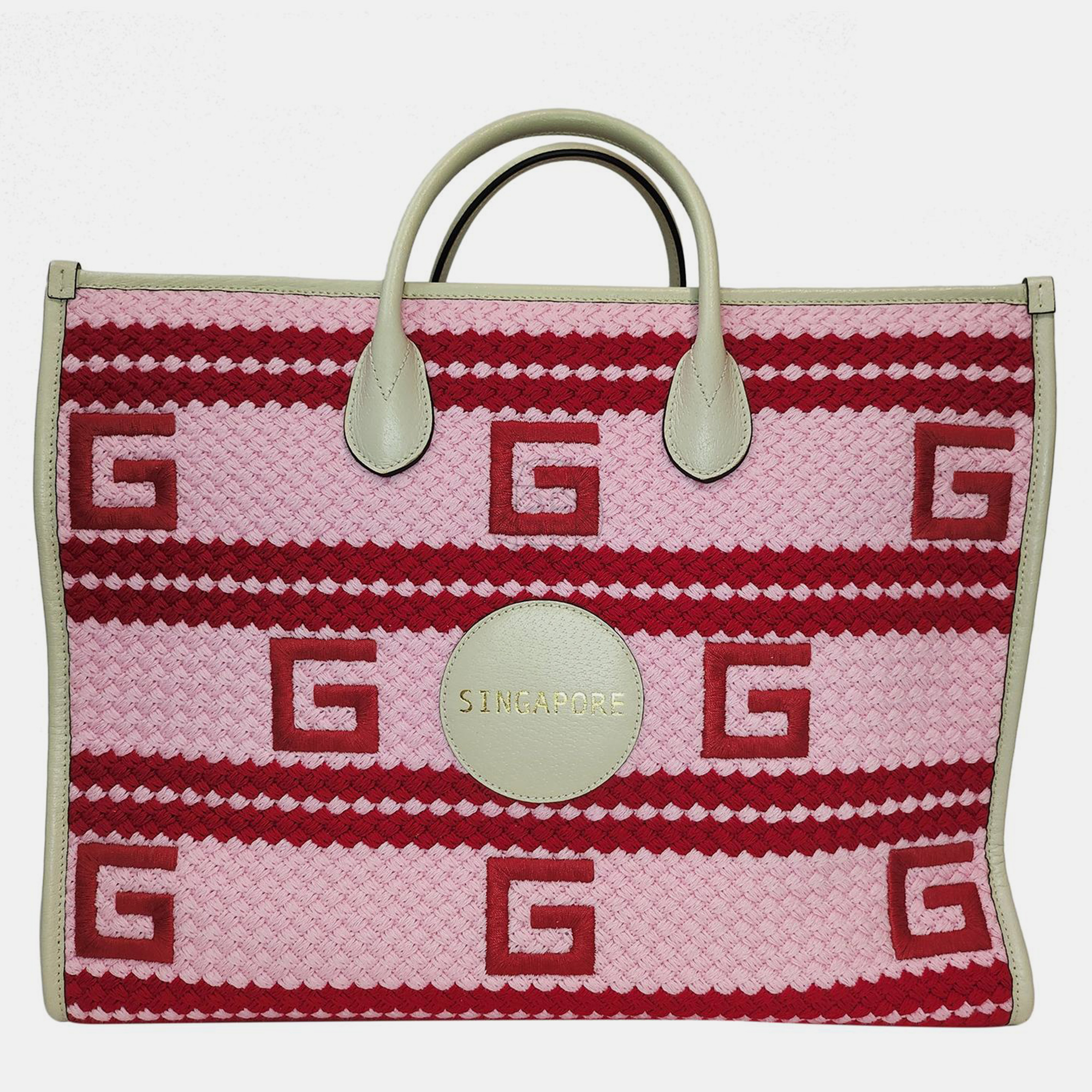 

Gucci Singapore print Tote Bag, Pink