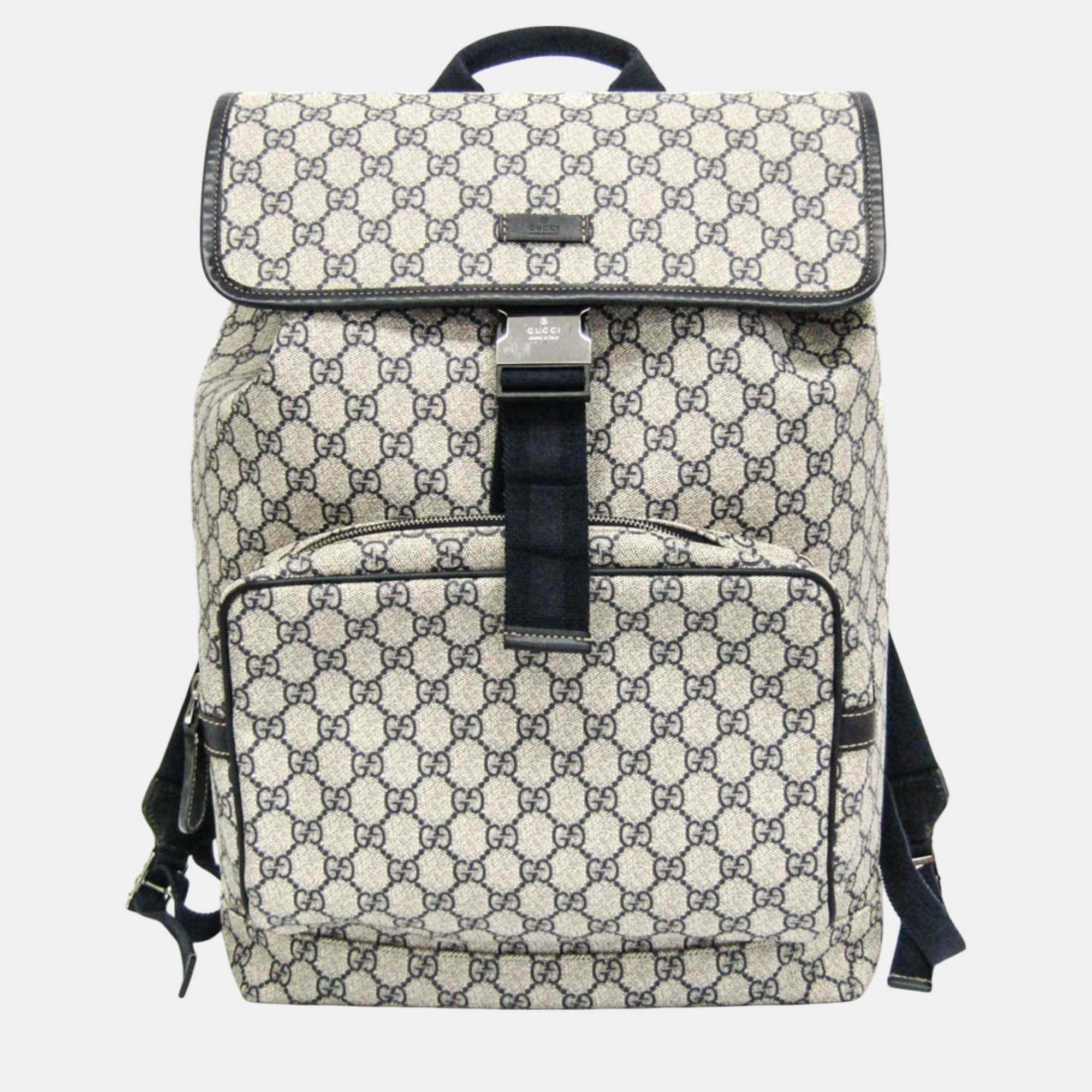 

Gucci GG Supreme Beige Navy GG Supreme Backpack