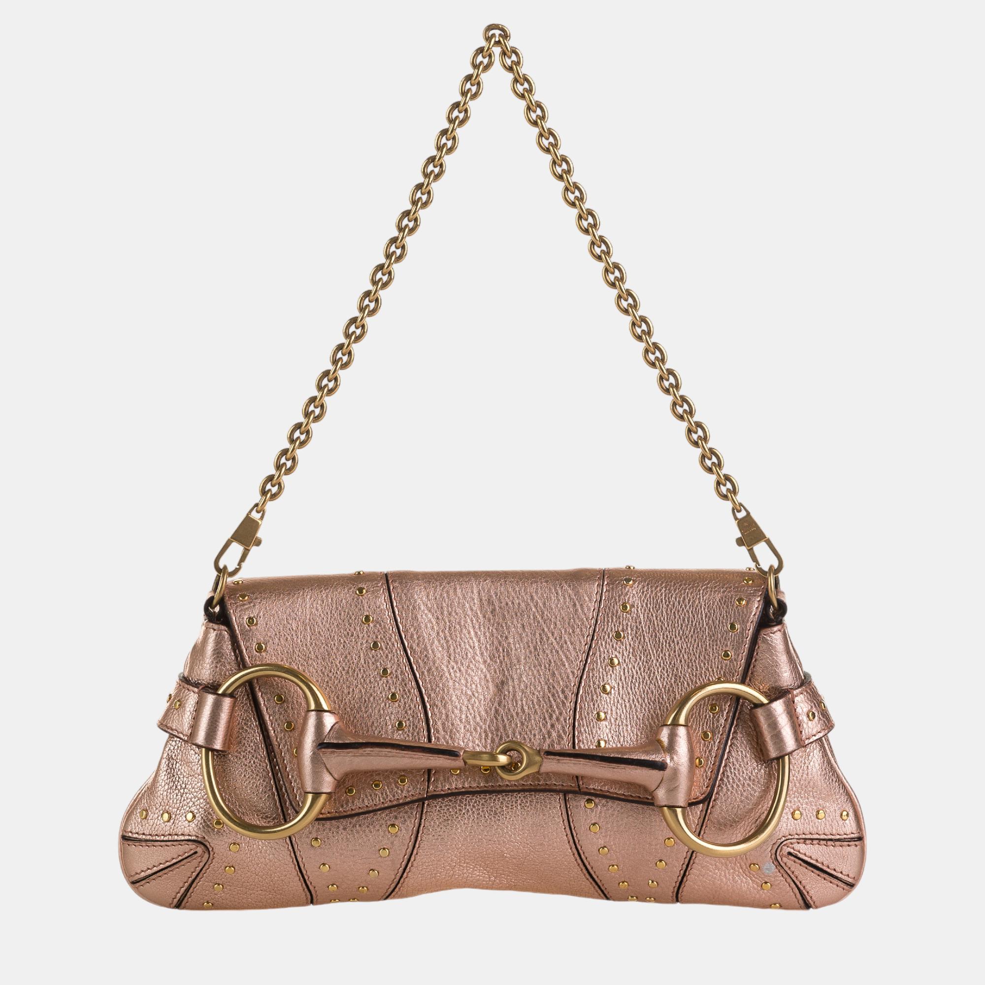 

Gucci Pink X Tom Ford Vintage Horsebit Shoulder Bag