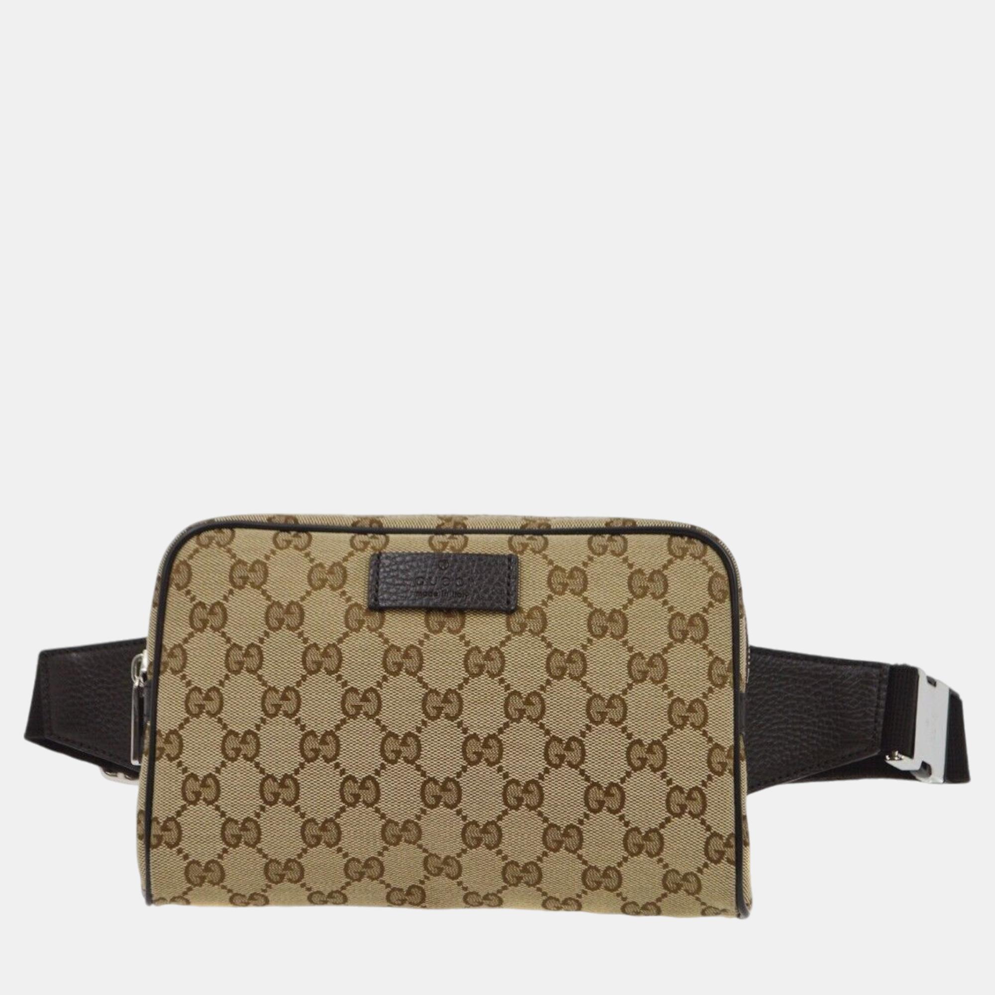 

Gucci Beige Canvas GG Waist Bum Bag