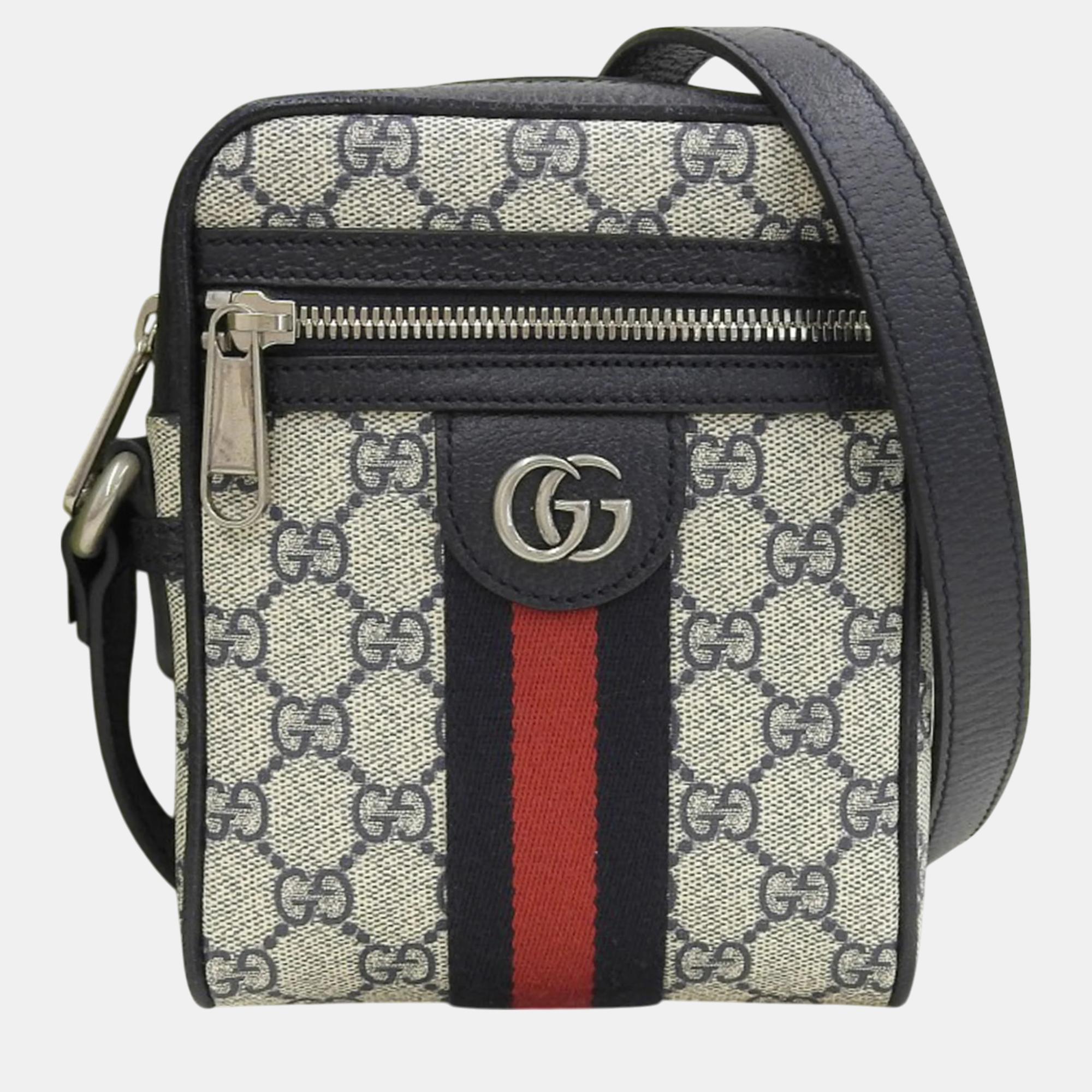 

Gucci Ophidia GG Supreme Interlocking G Shoulder Bag, Grey