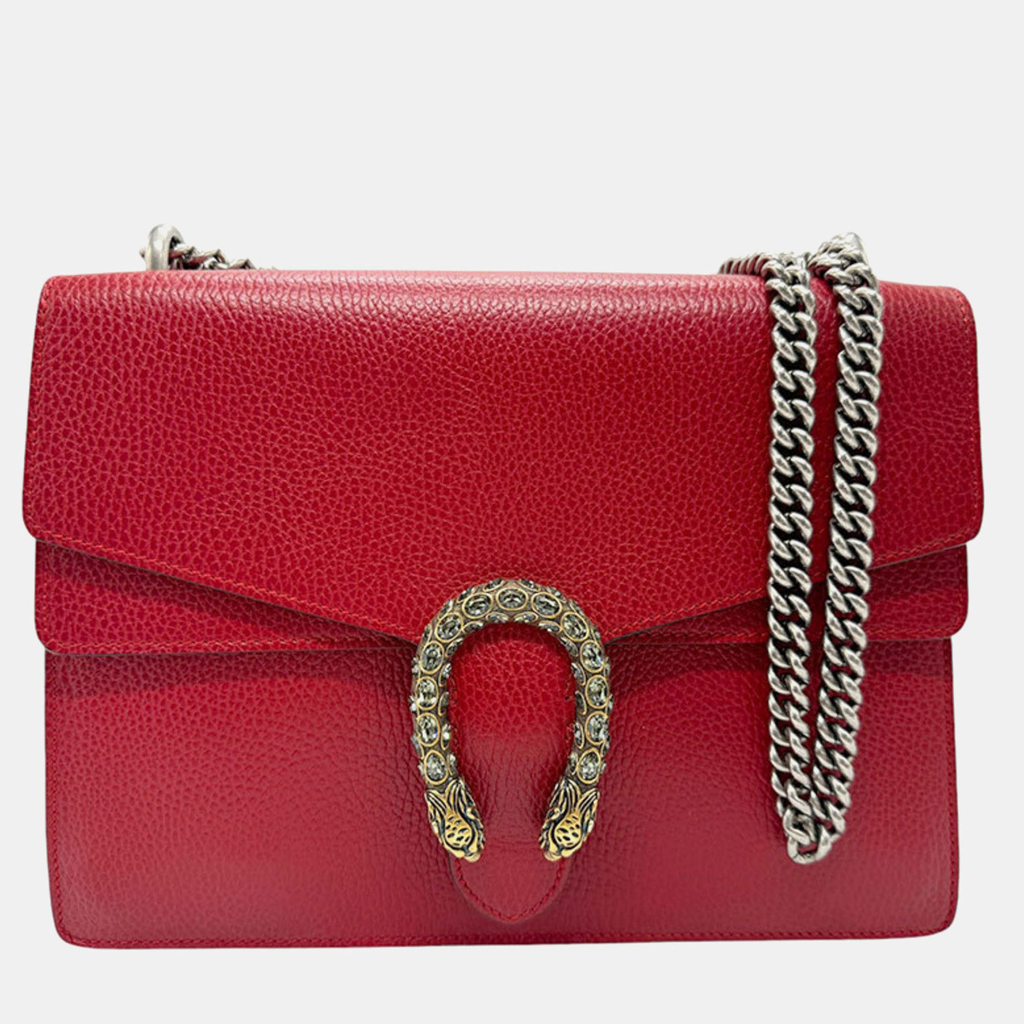 

Gucci Leather Red Dionysus Shoulder Bag