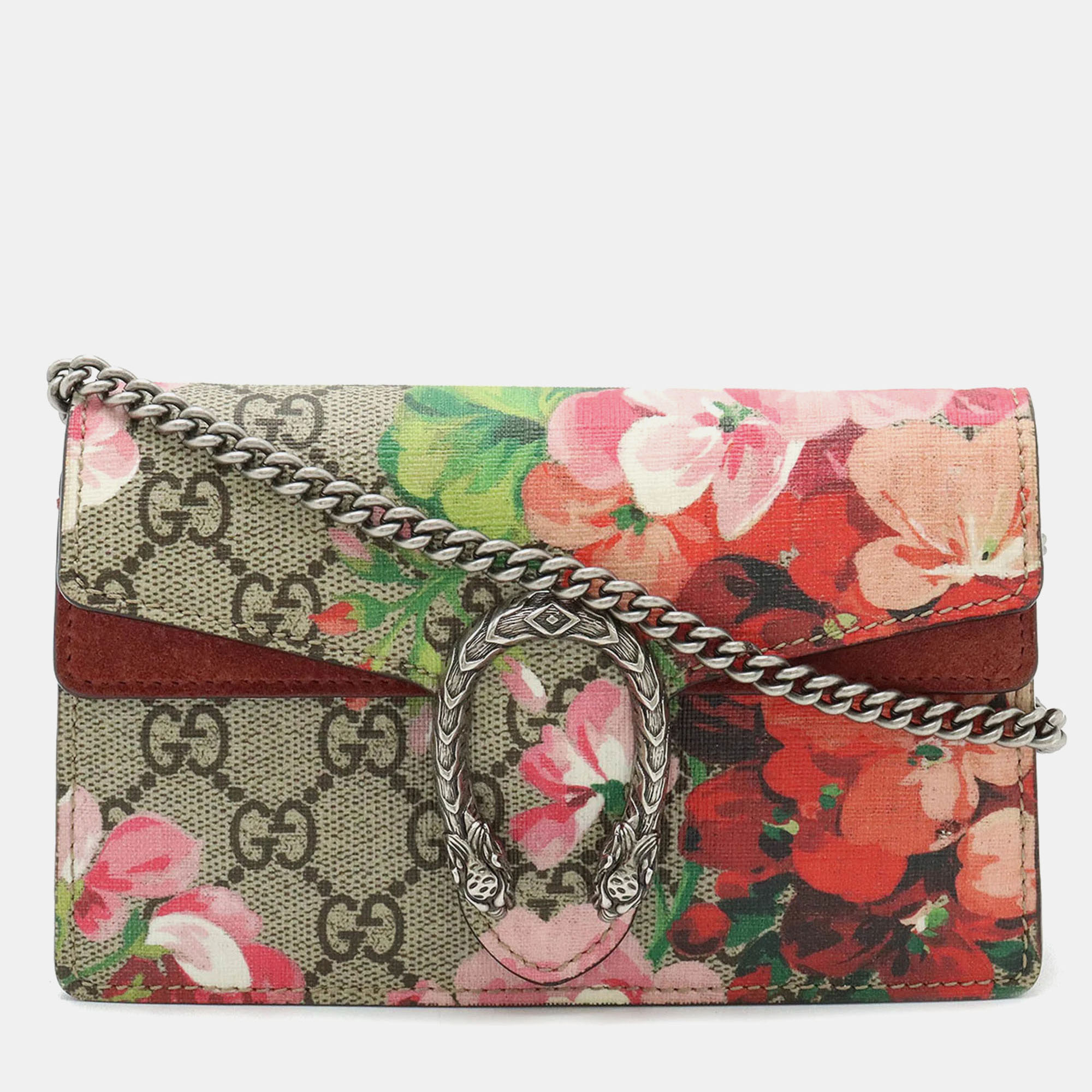 

Gucci Beige Pink GG Blooms Dionysus Super Chain Shoulder Bag