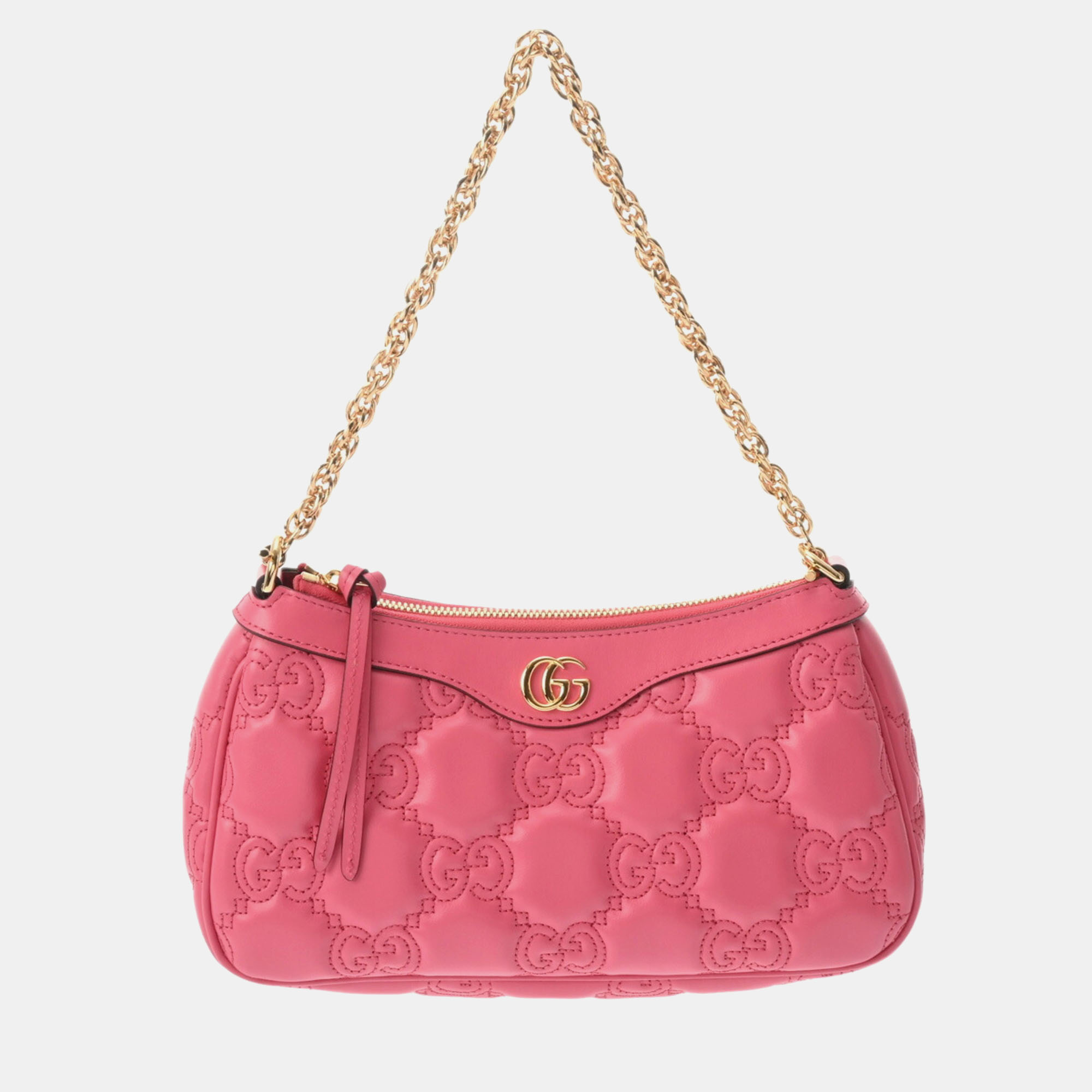 

Gucci Pink Leather GG Matelasse Pattern Shoulder Bag