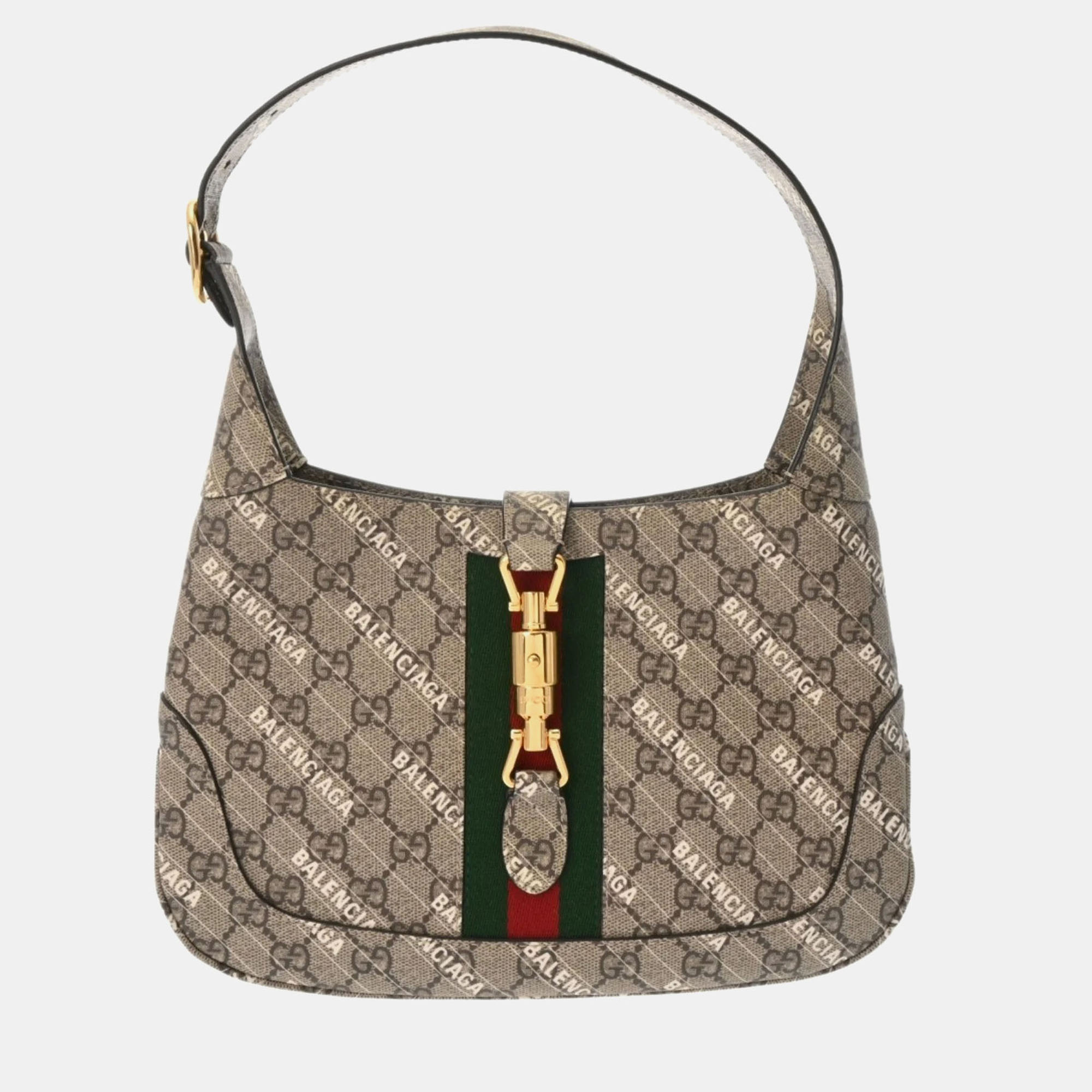 

Gucci Beige PVC GG Supreme Jackie 1961 Shoulder Bag