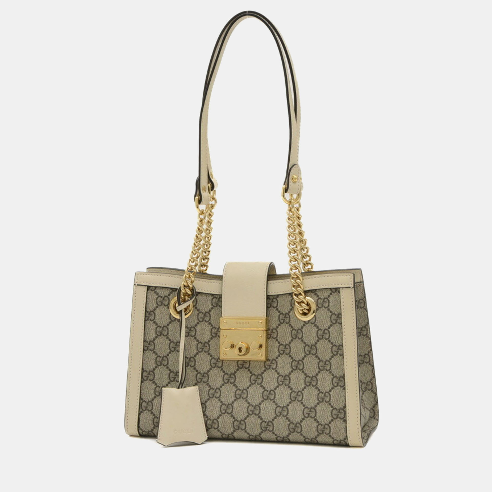 

Gucci Beige GG Supreme Padlock Chain Shoulder bag