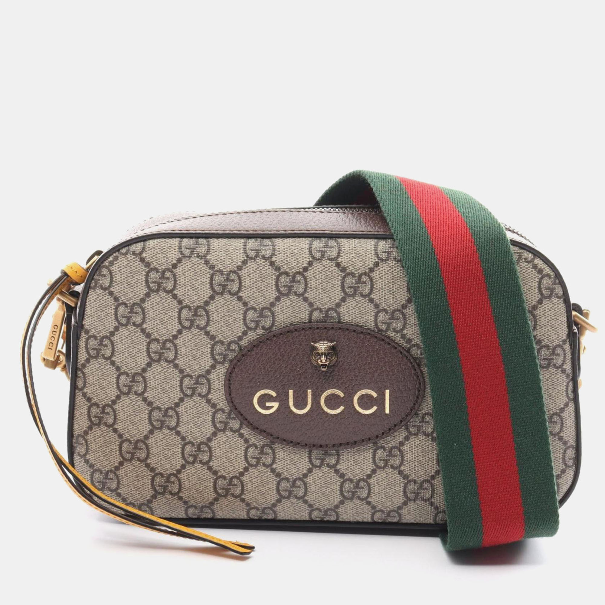 

Gucci Beige Brown Multicolor Coated Canvas Leather GG Kaleidoscope Shoulder Bag