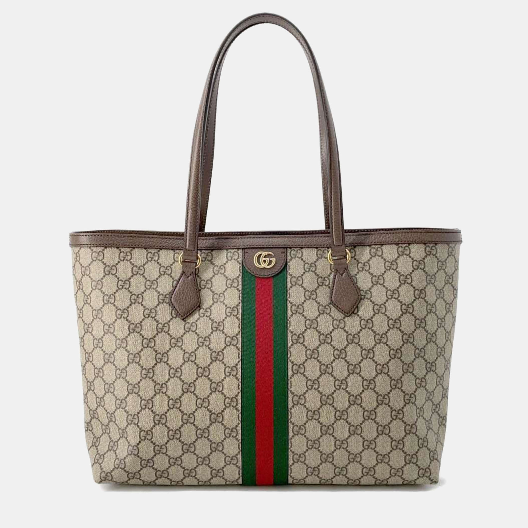 

Gucci Ophidia GG Supreme Medium Tote Bag, Beige