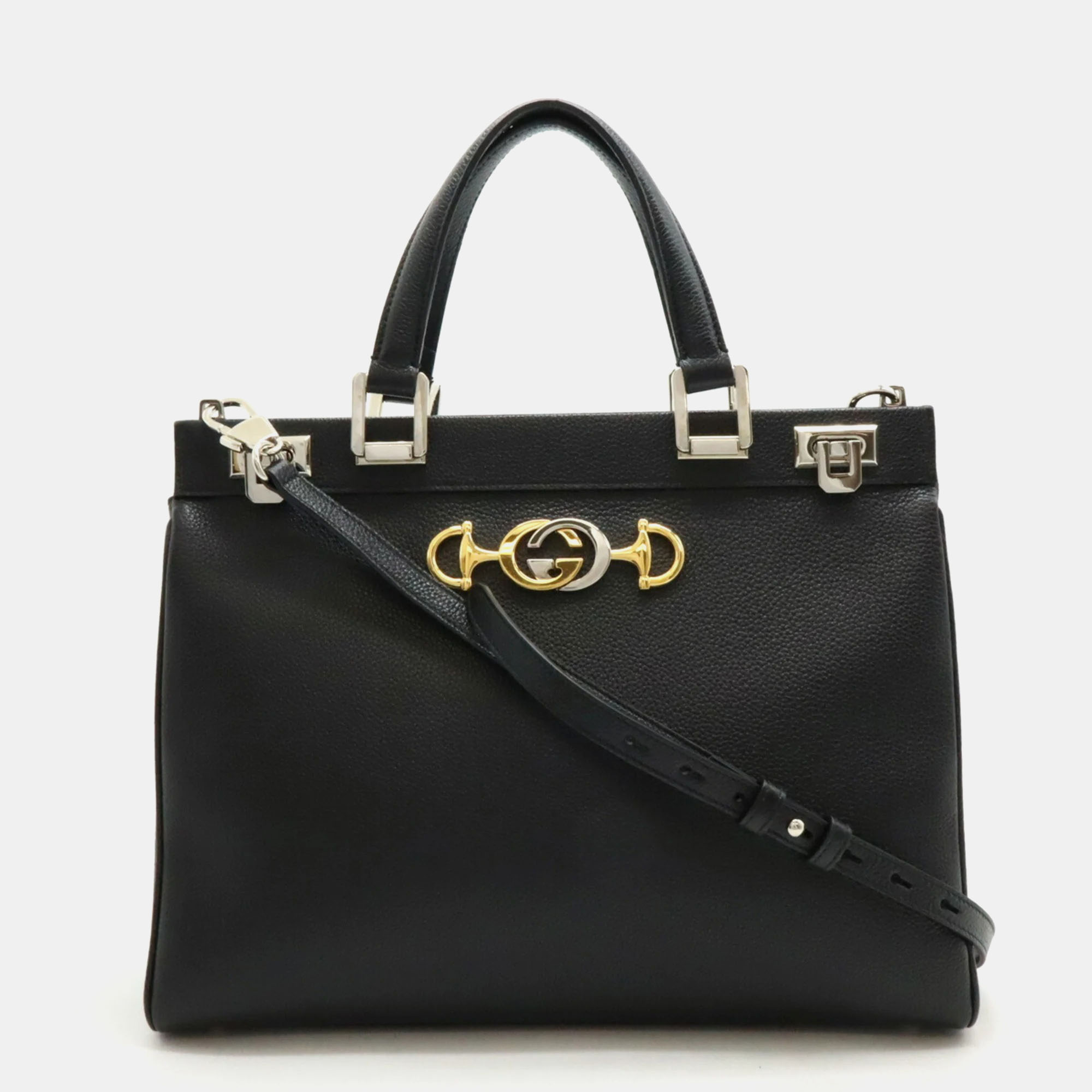 

Gucci Leather Black Zumi Medium Handbag