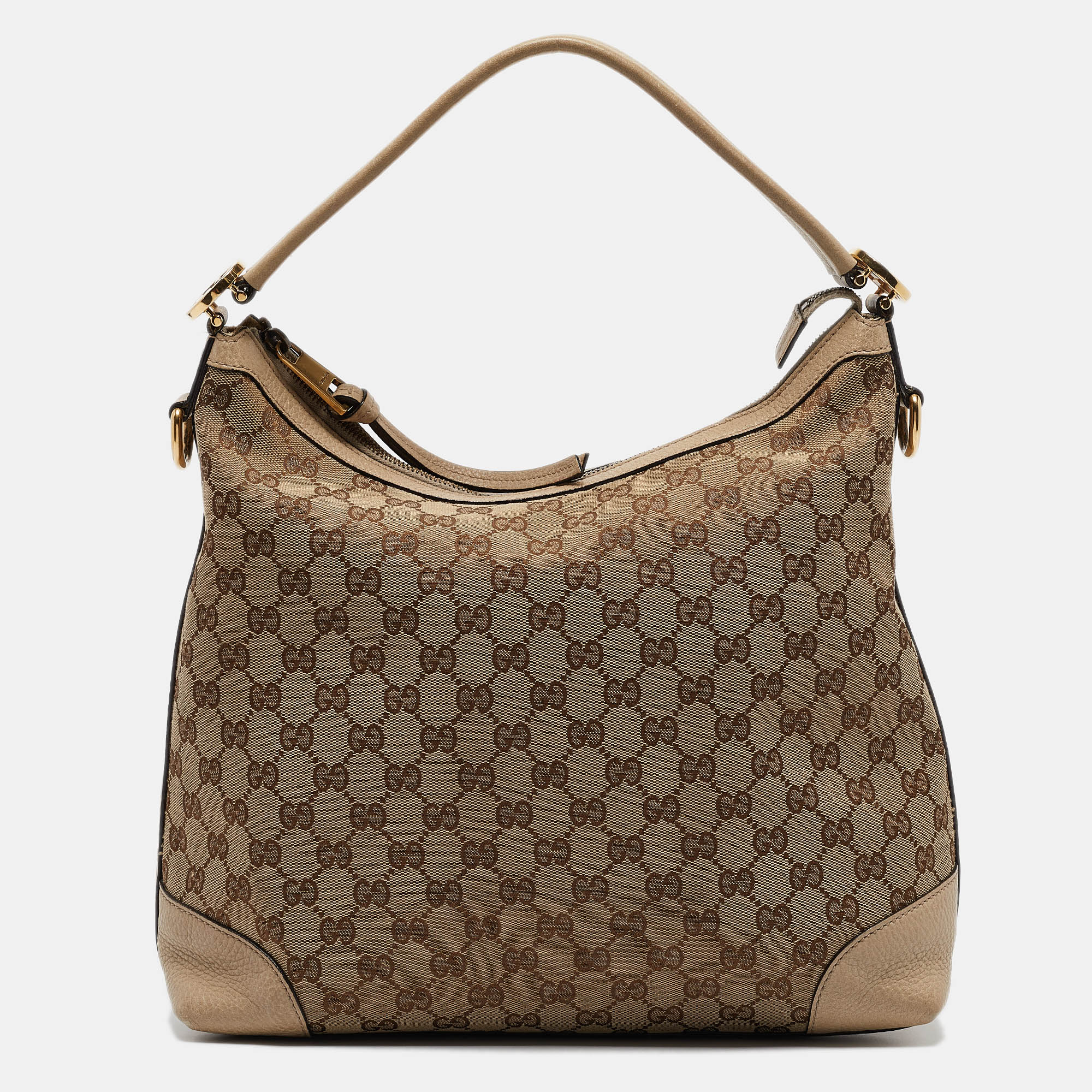 

Gucci Beige GG Canvas and Leather Miss GG Hobo