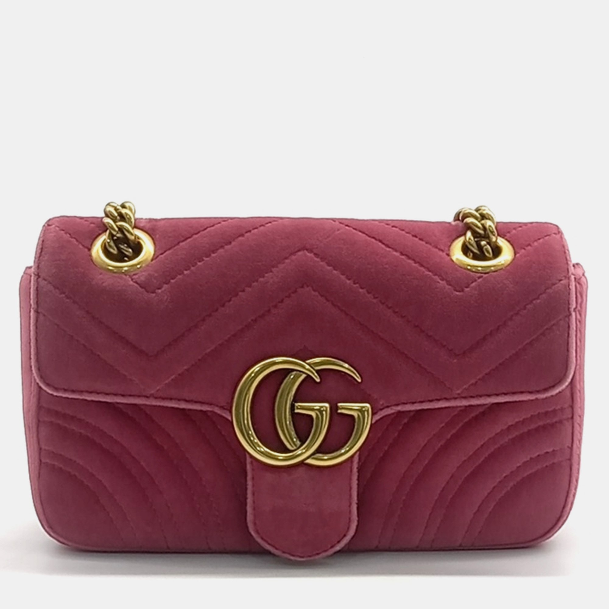 

Gucci Velvet Matrace Mini Shoulder Bag, Pink