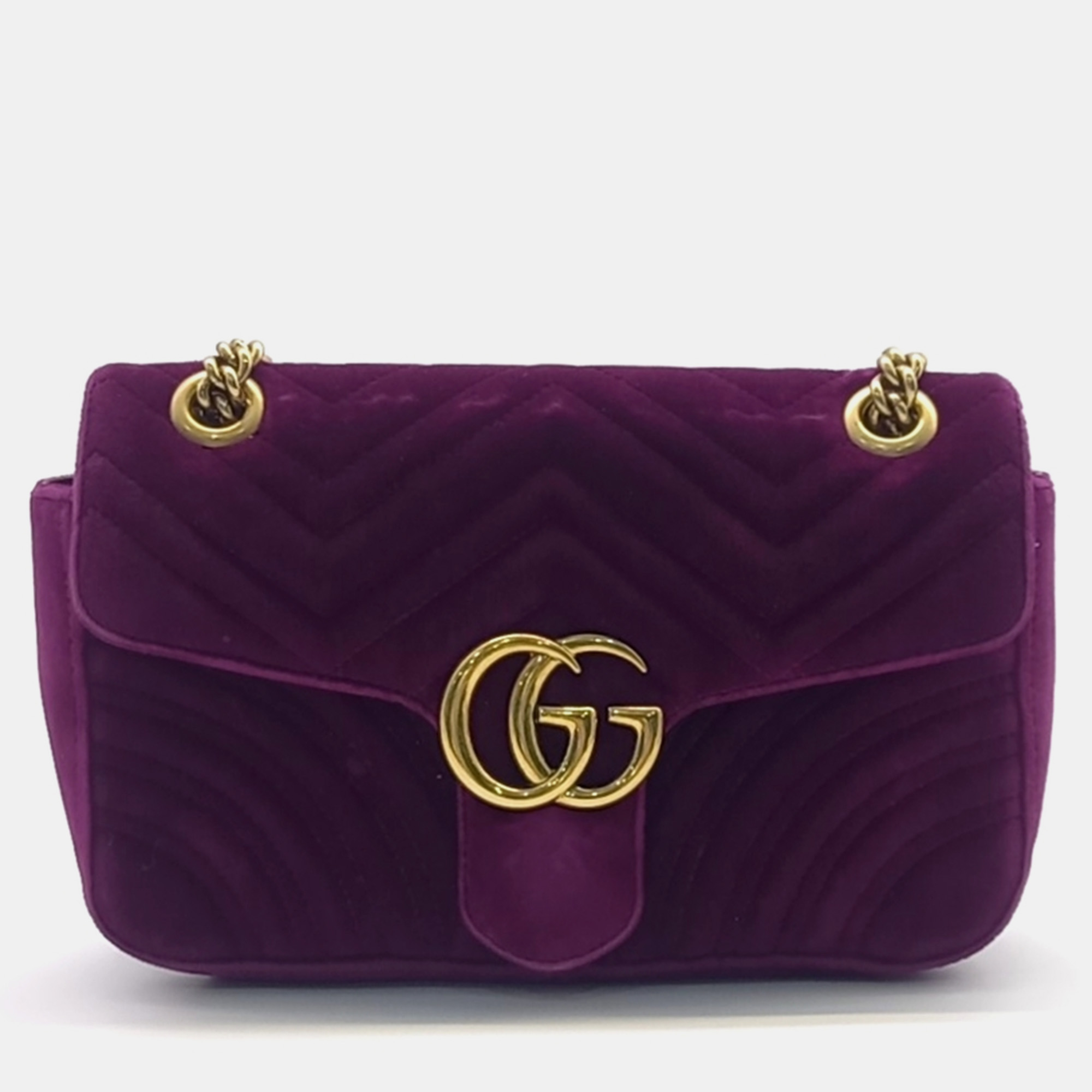 

Gucci Marmont Matrace Velvet Shoulder Bag, Purple