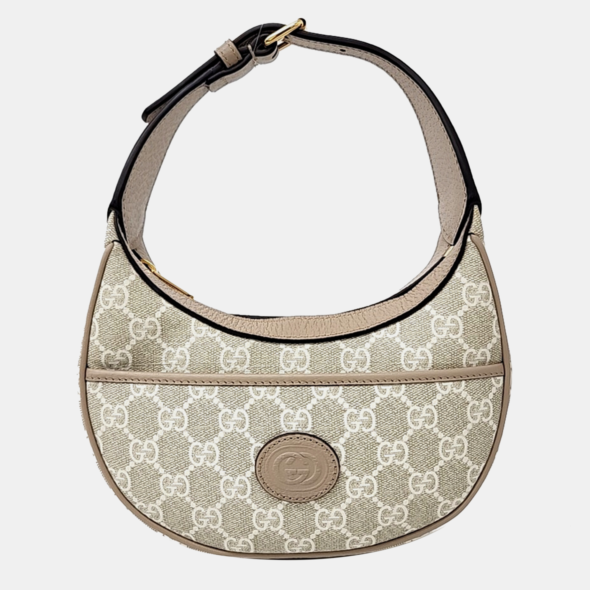 

Gucci GG half moon shape mini bag, Beige