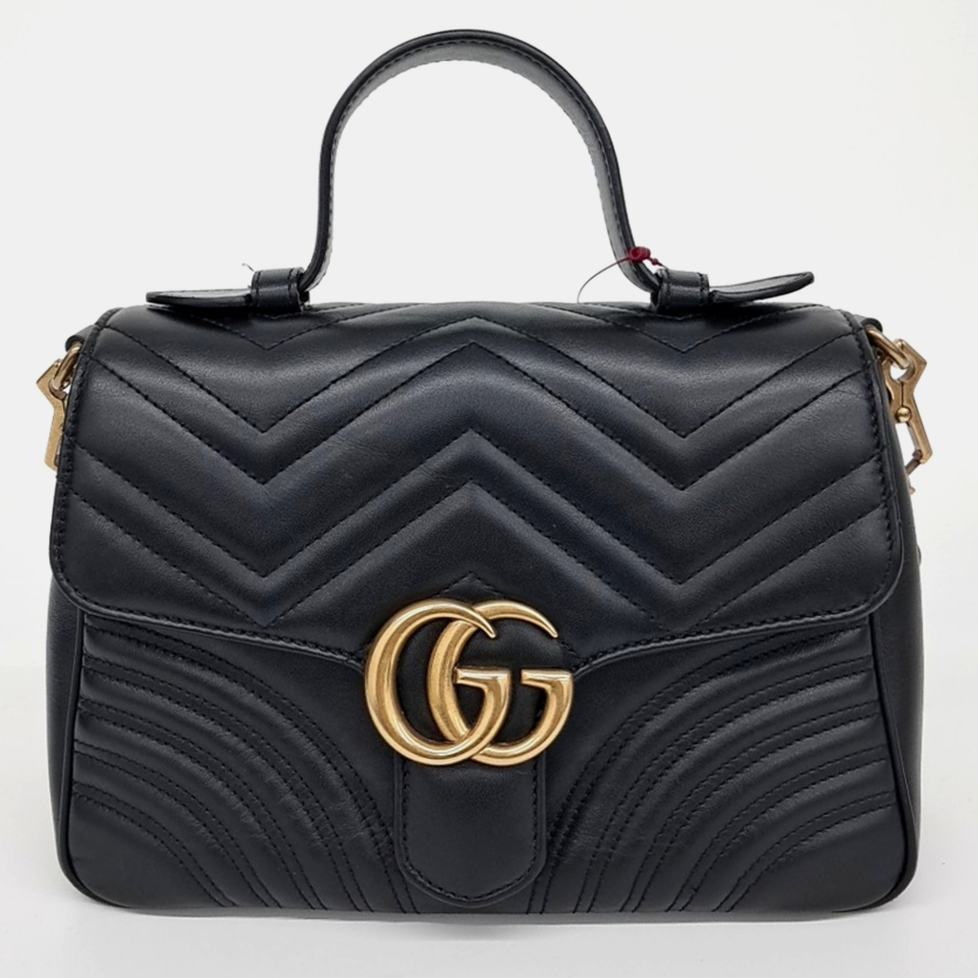 

Gucci Matelasse Marmont Top Handle Bag, Black