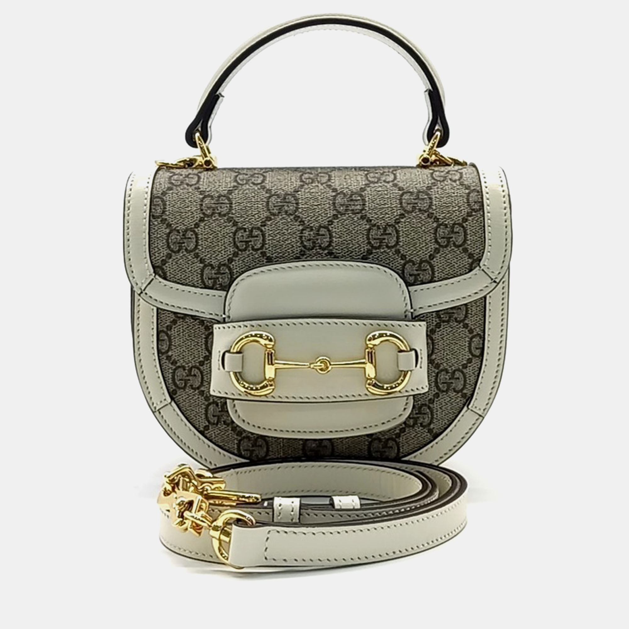 

Gucci 1955 Horsebit Mini Top Handle Bag, Beige