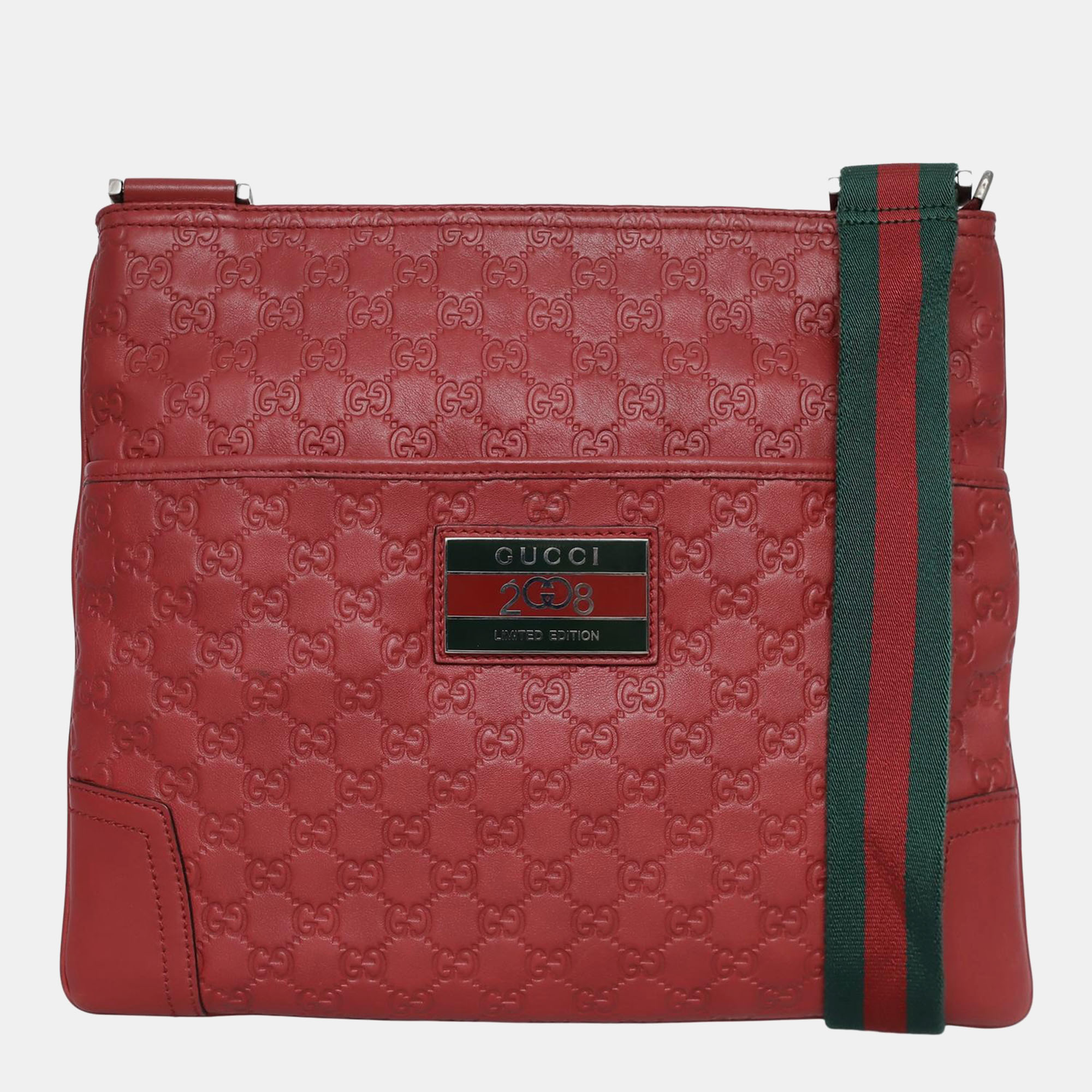 

Gucci Guccissima Crossbody Bag, Red