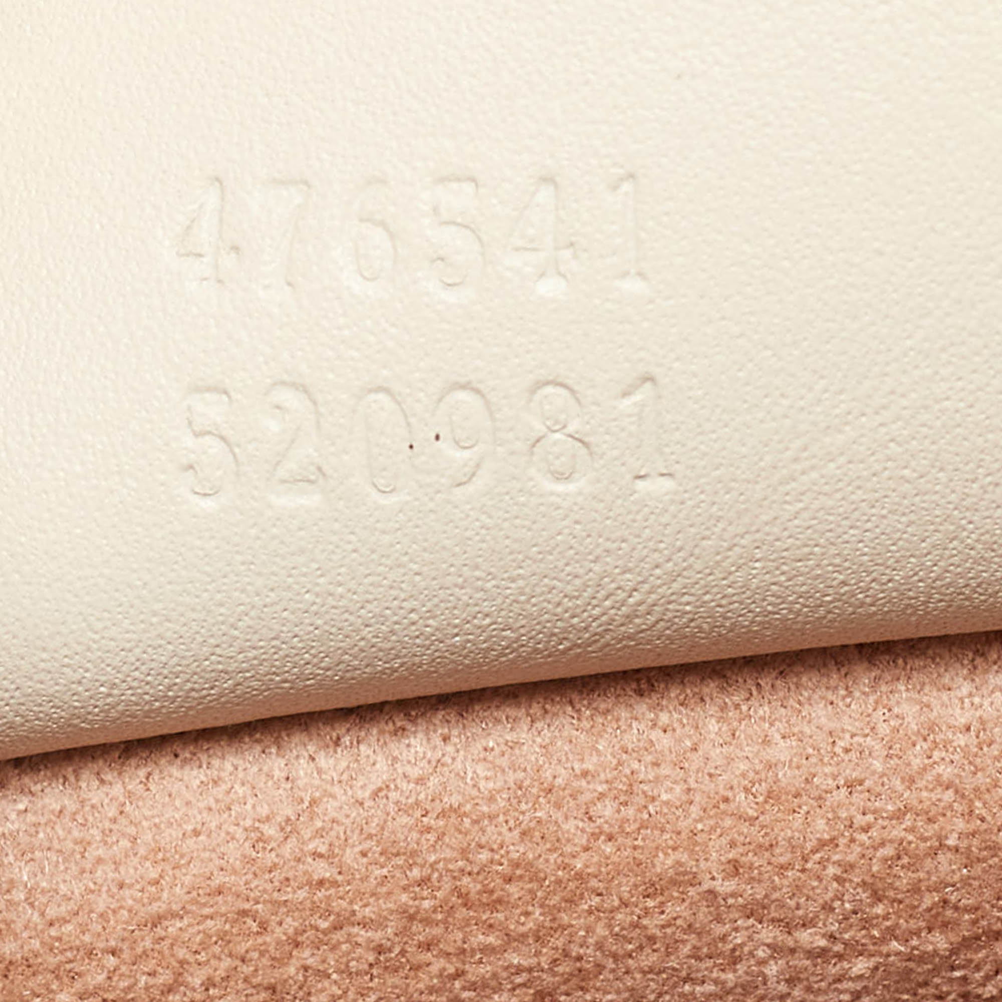 Gucci Red/Off White Leather Small Queen Margaret Top Handle Bag 