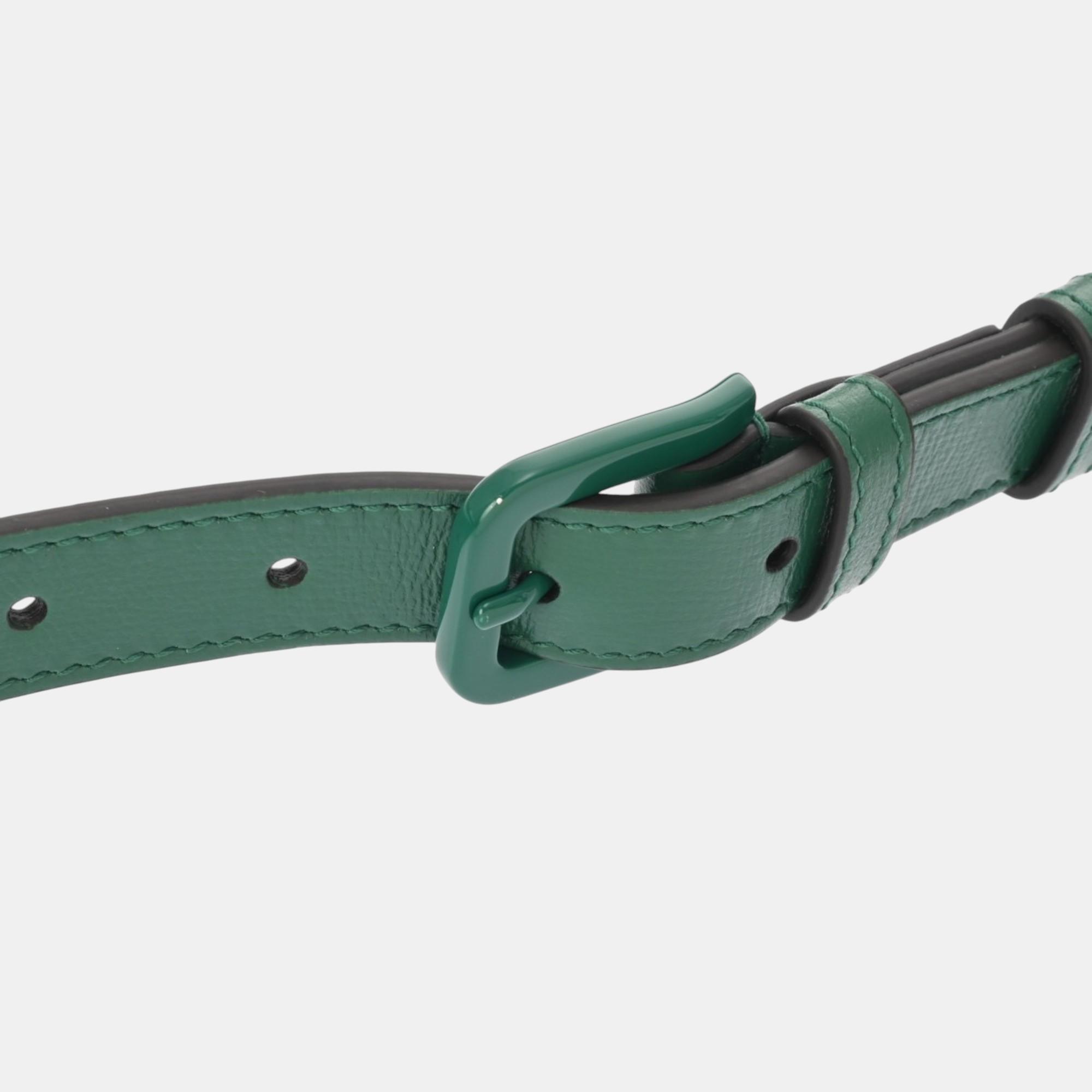 Gucci Green Leather Horsebit 1955 Small Shoulder Bag 