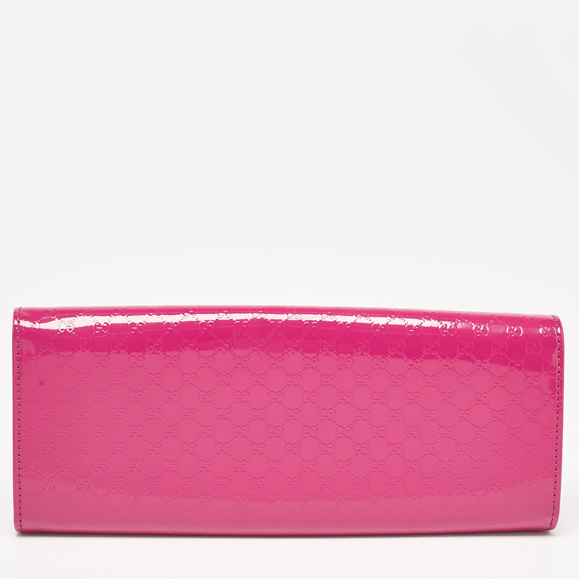 

Gucci Pink Microguccissima Patent Leather Broadway Clutch