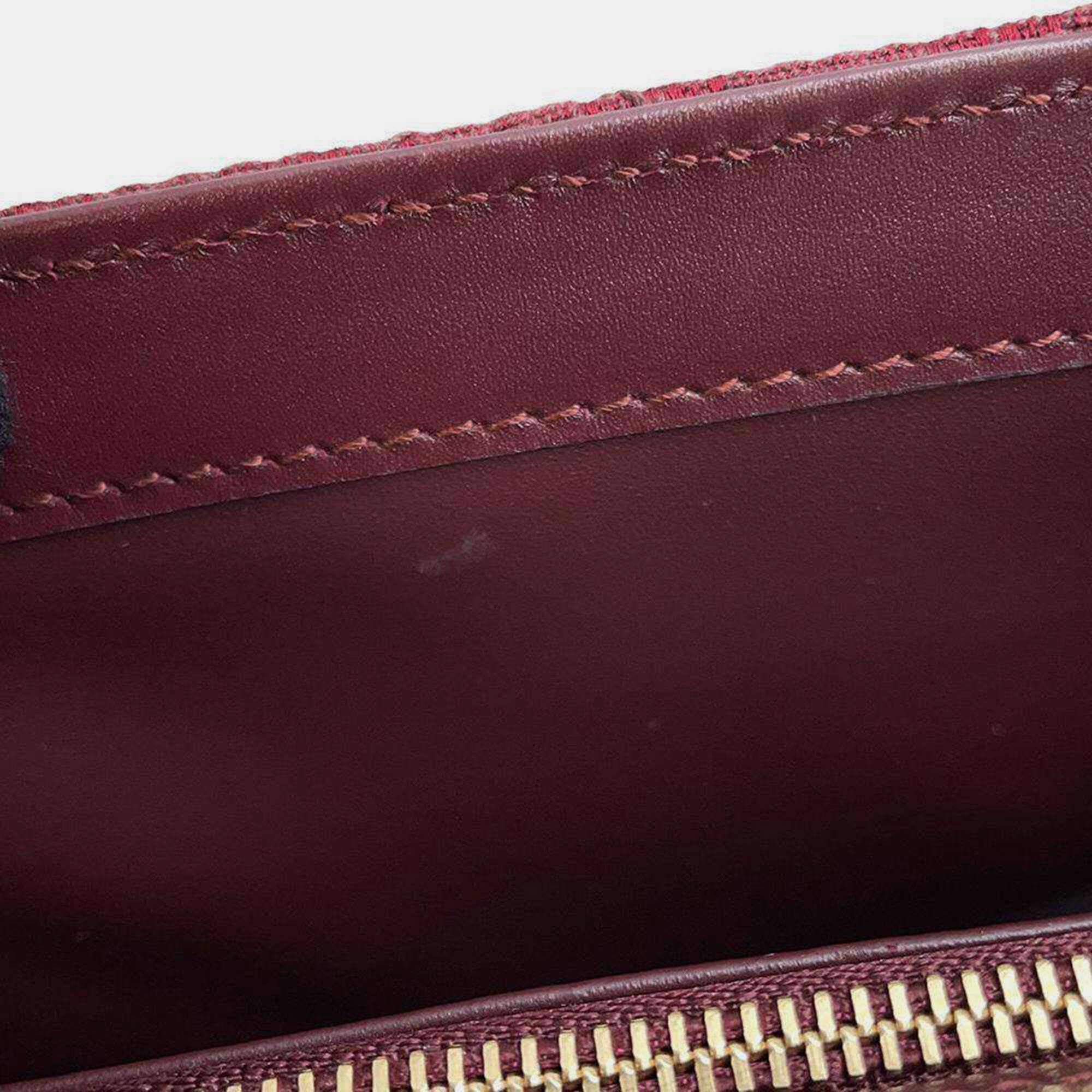 Gucci Bordeaux Canvas Leather GG Chain Shoulder Bag 