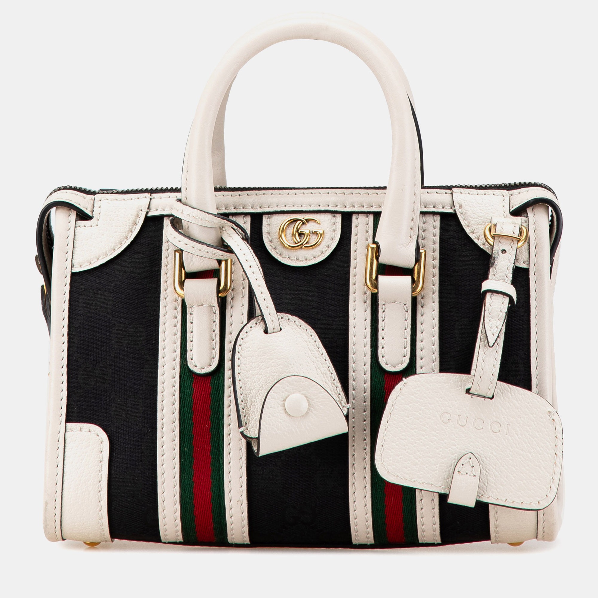 

Gucci Multicolor Canvas and Fabric Gucci Mini GG Canvas Bauletto