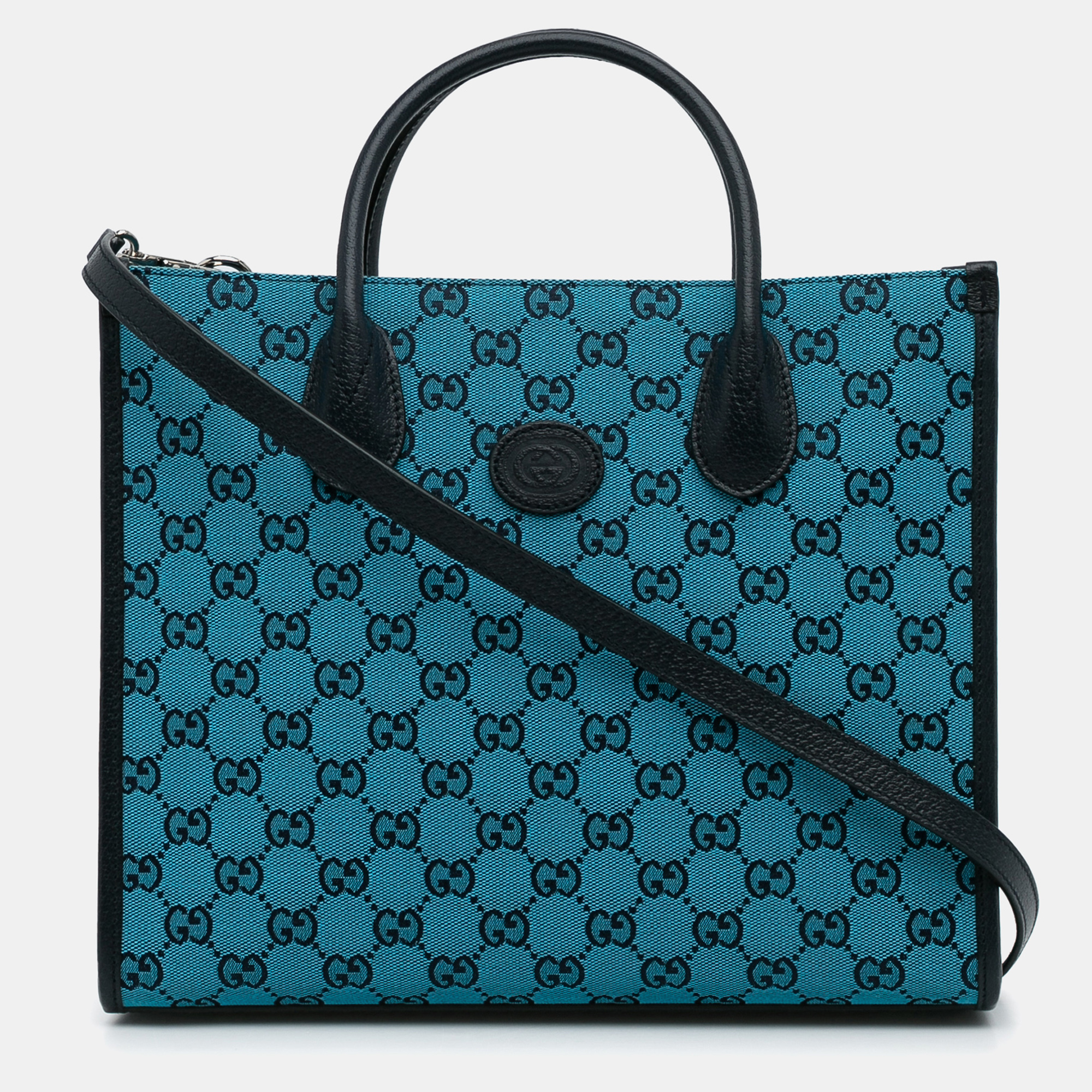 

Gucci Blue Canvas GG Canvas Satchel Bag