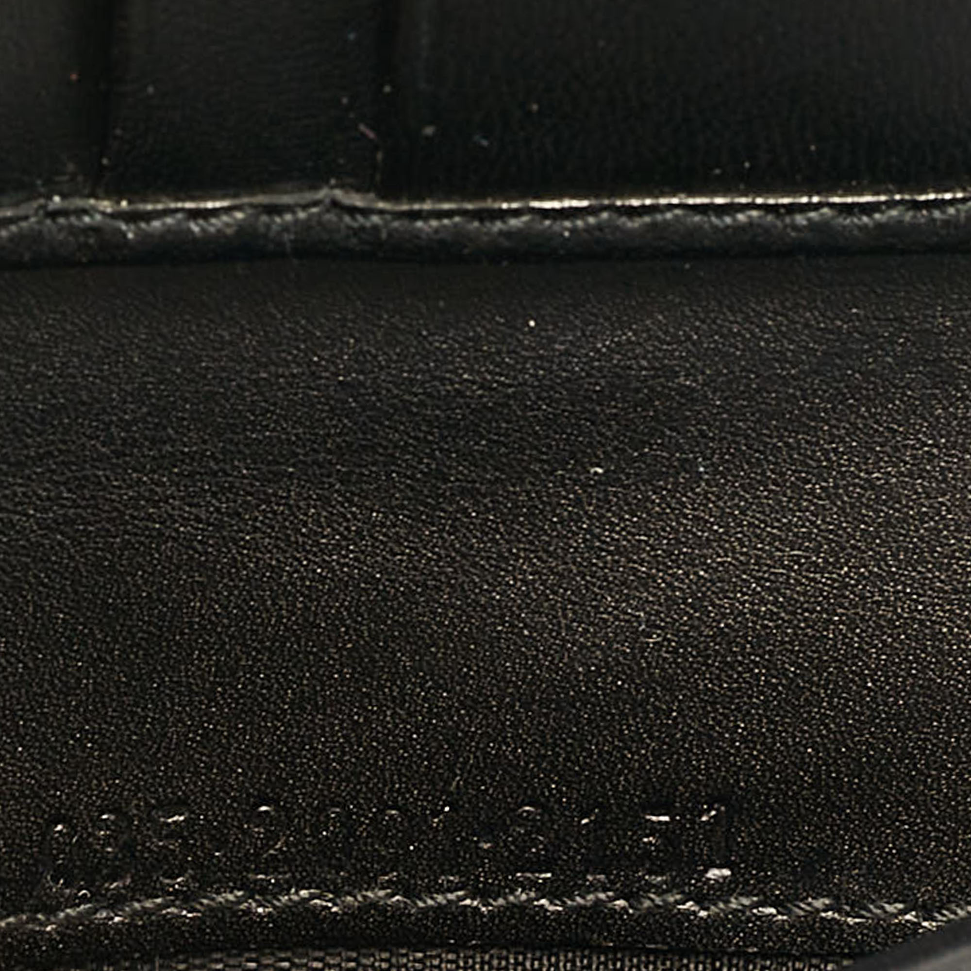Gucci Black GG Canvas and Leather French Compact Wallet 