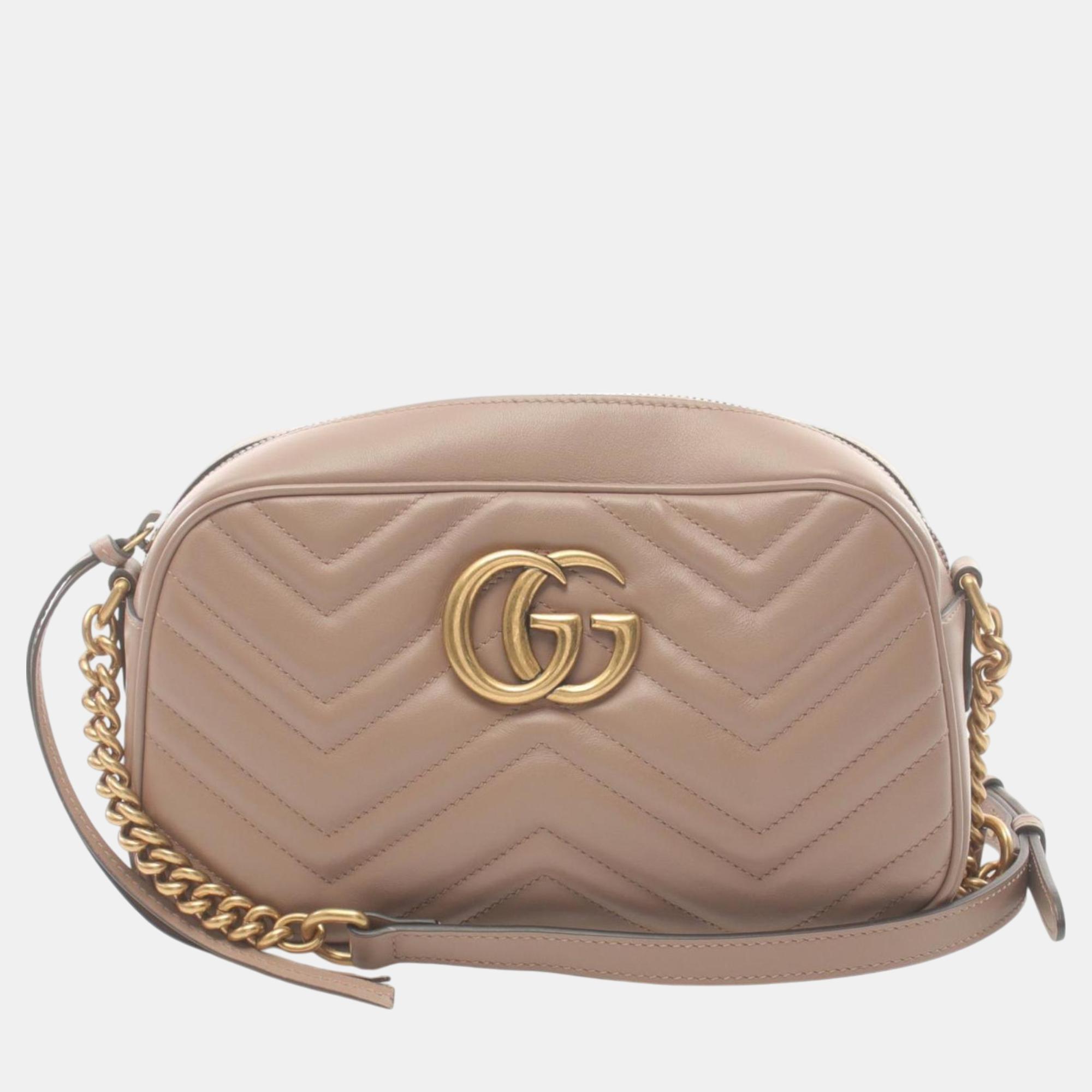 

Gucci Leather Pink Gg Marmont Shoulder Bag