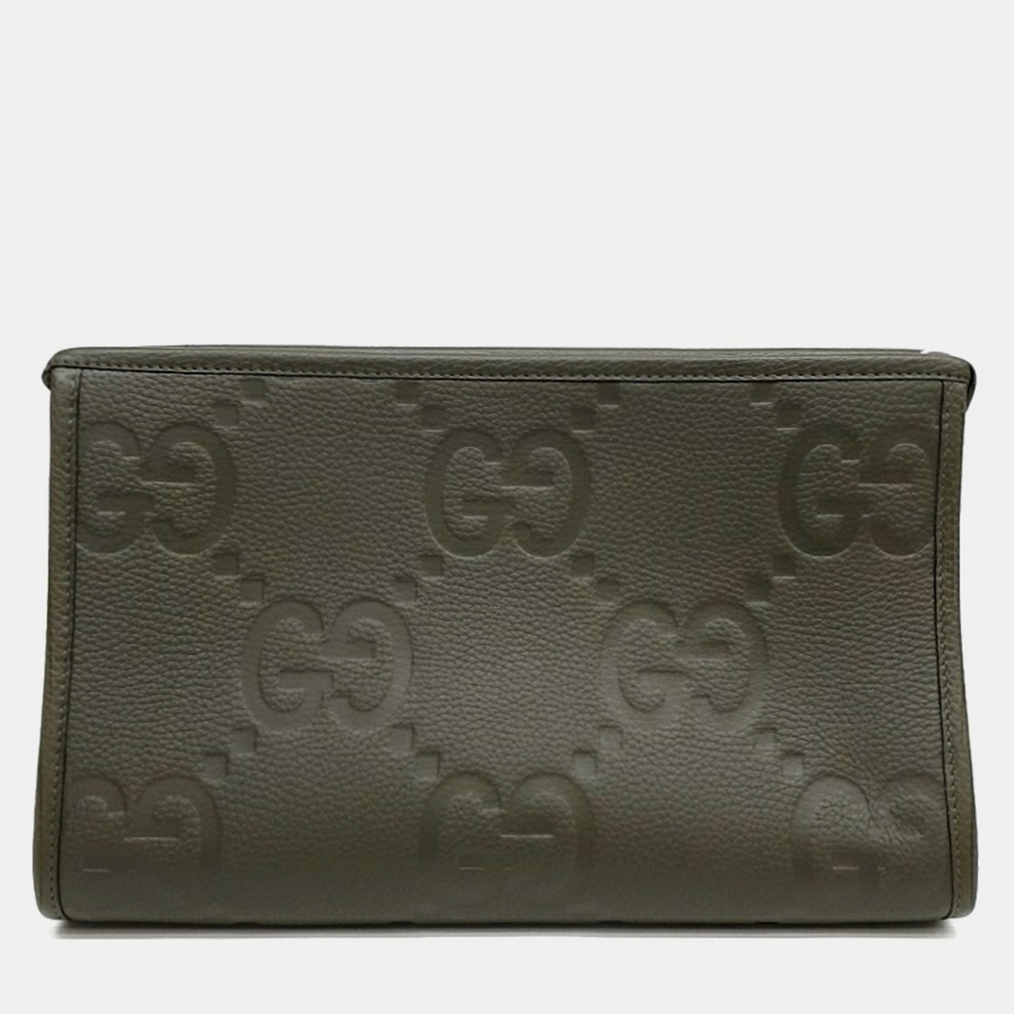 

Gucci Brown Leather Jumbo GG Clutch bag