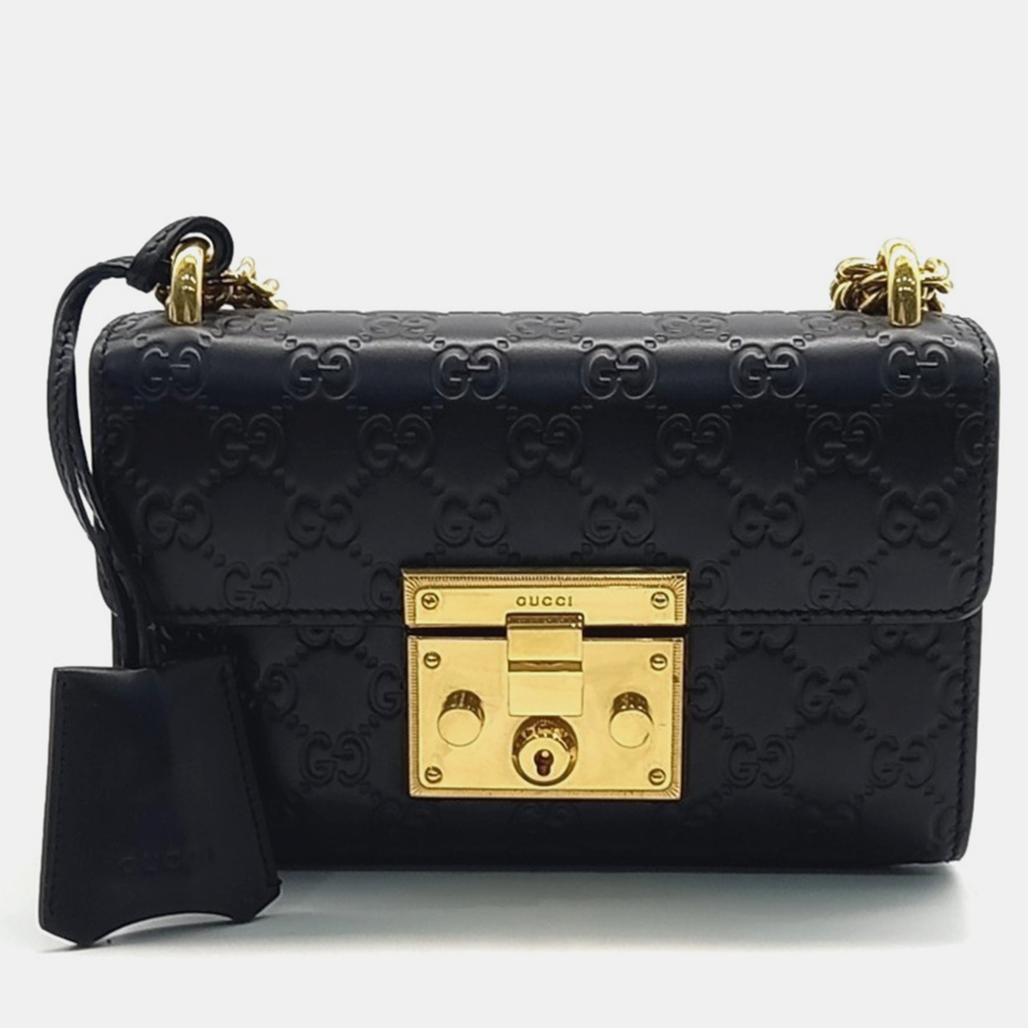 

Gucci Black Leather Cimaline Supreme Shoulder Bag