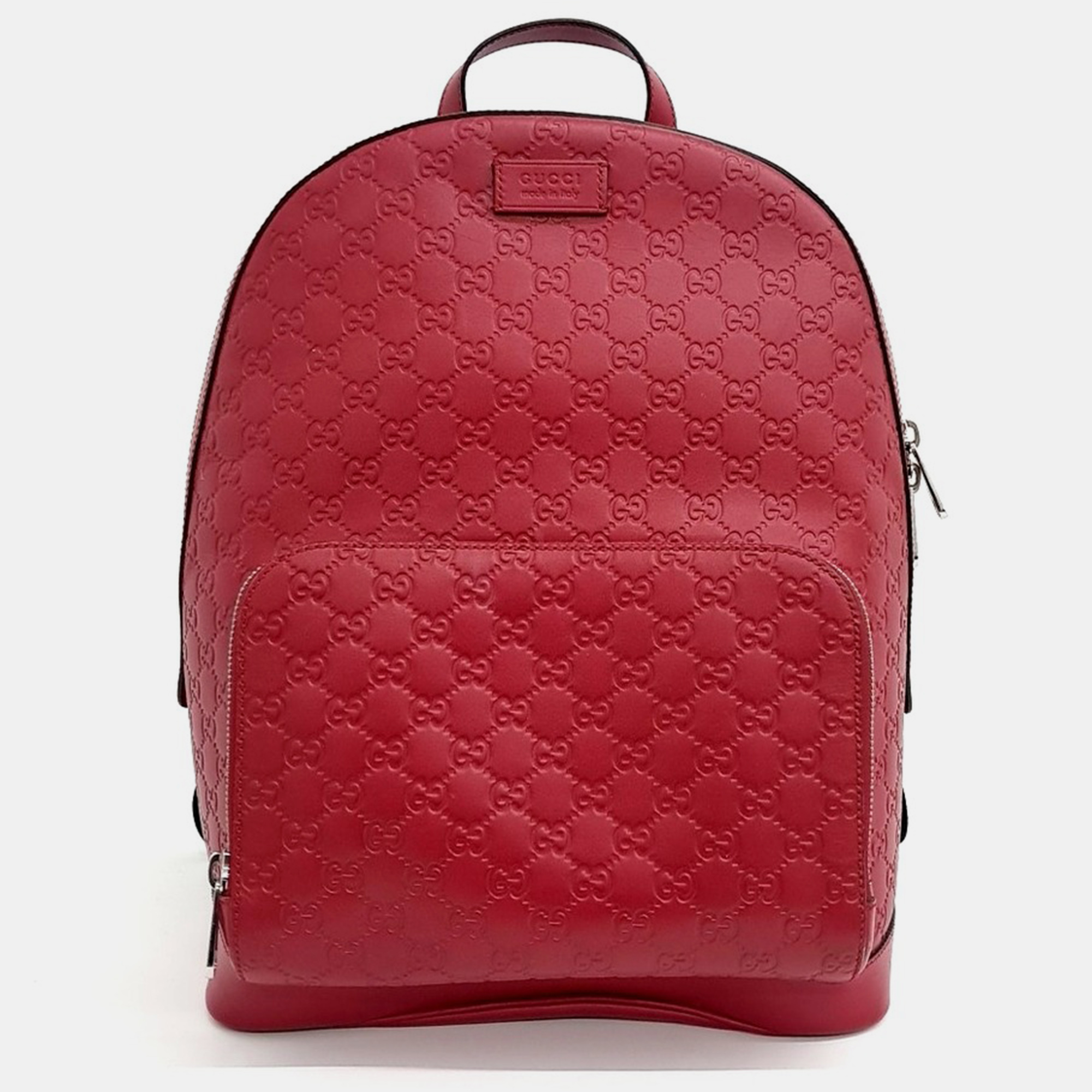 

Gucci Red Leather Cimaline backpack bag