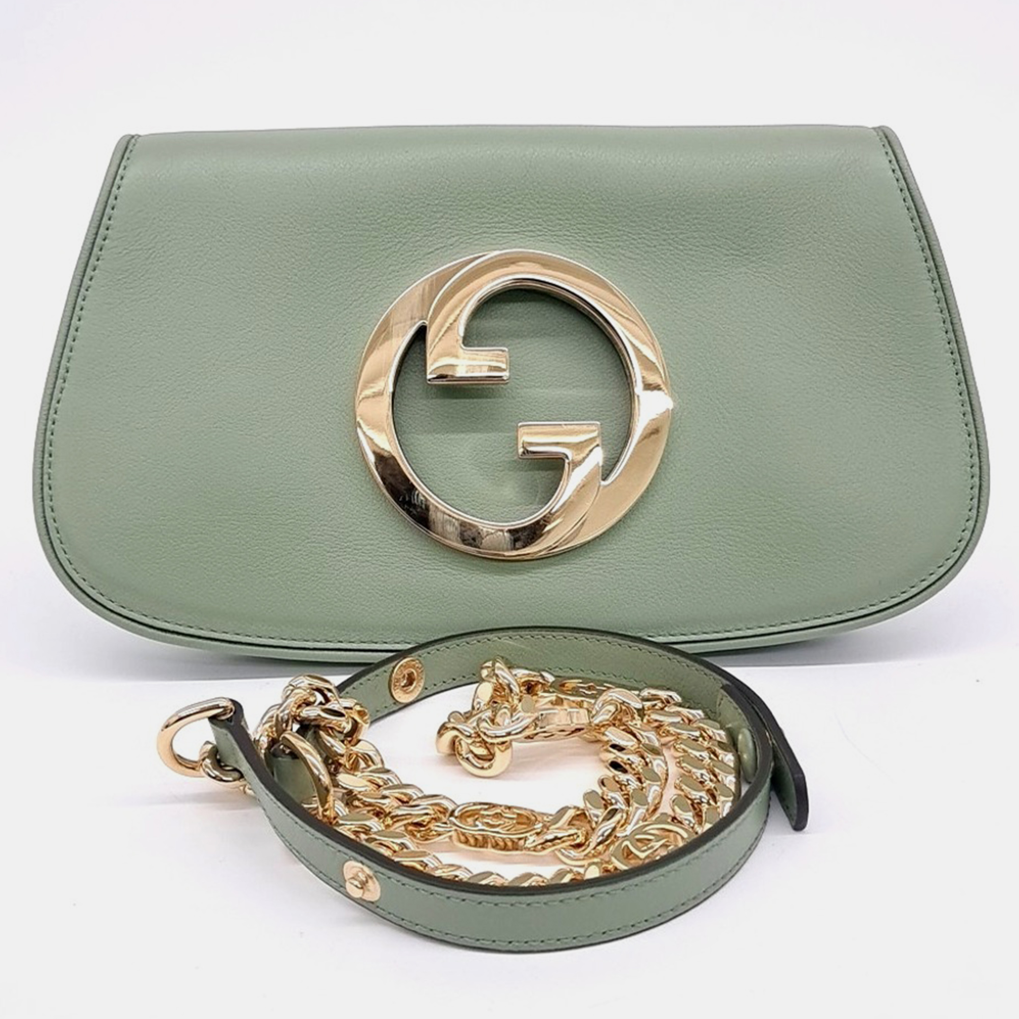 

Gucci Green Leather Blondie Shoulder Bag